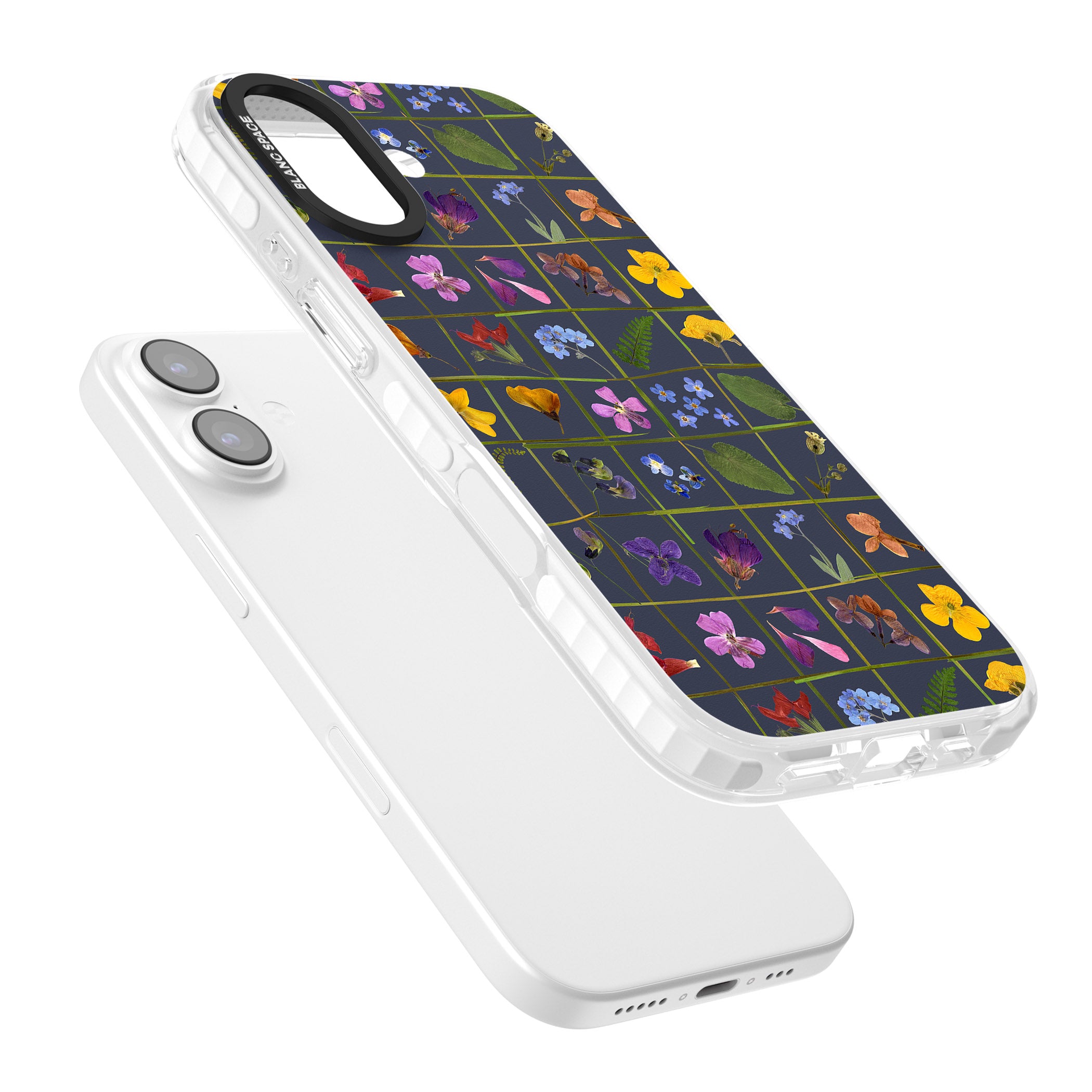 Wildflower Grid iPhone 17 Impact Clear Phone Case Colours