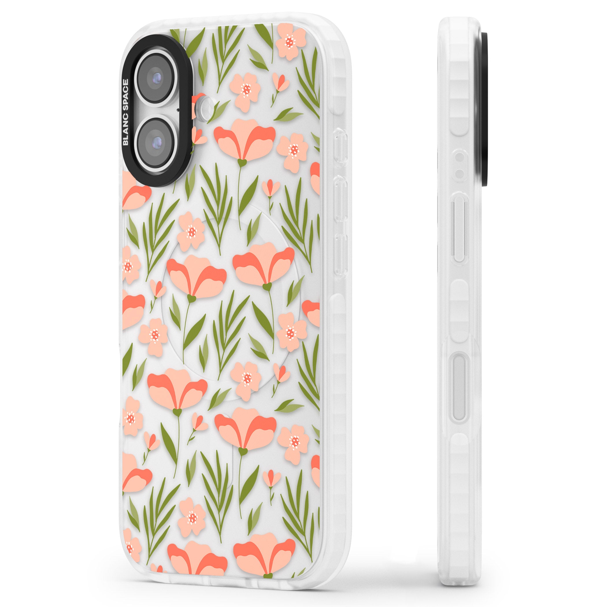 Blossom Bloom iPhone 17 Impact Clear Phone Case Side Profile