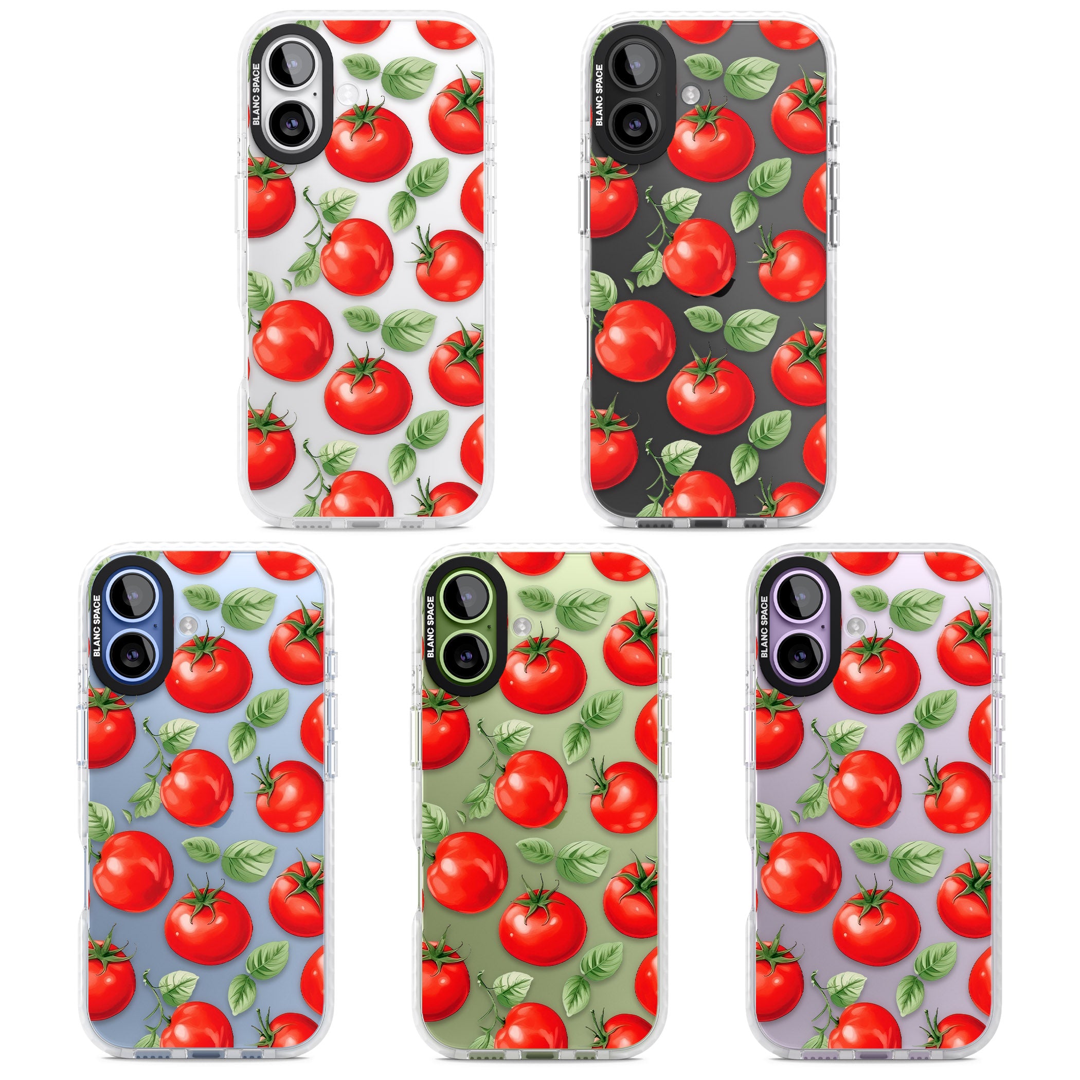 Tomato Pattern iPhone 17 Impact Clear Phone Case APT Impact Protection