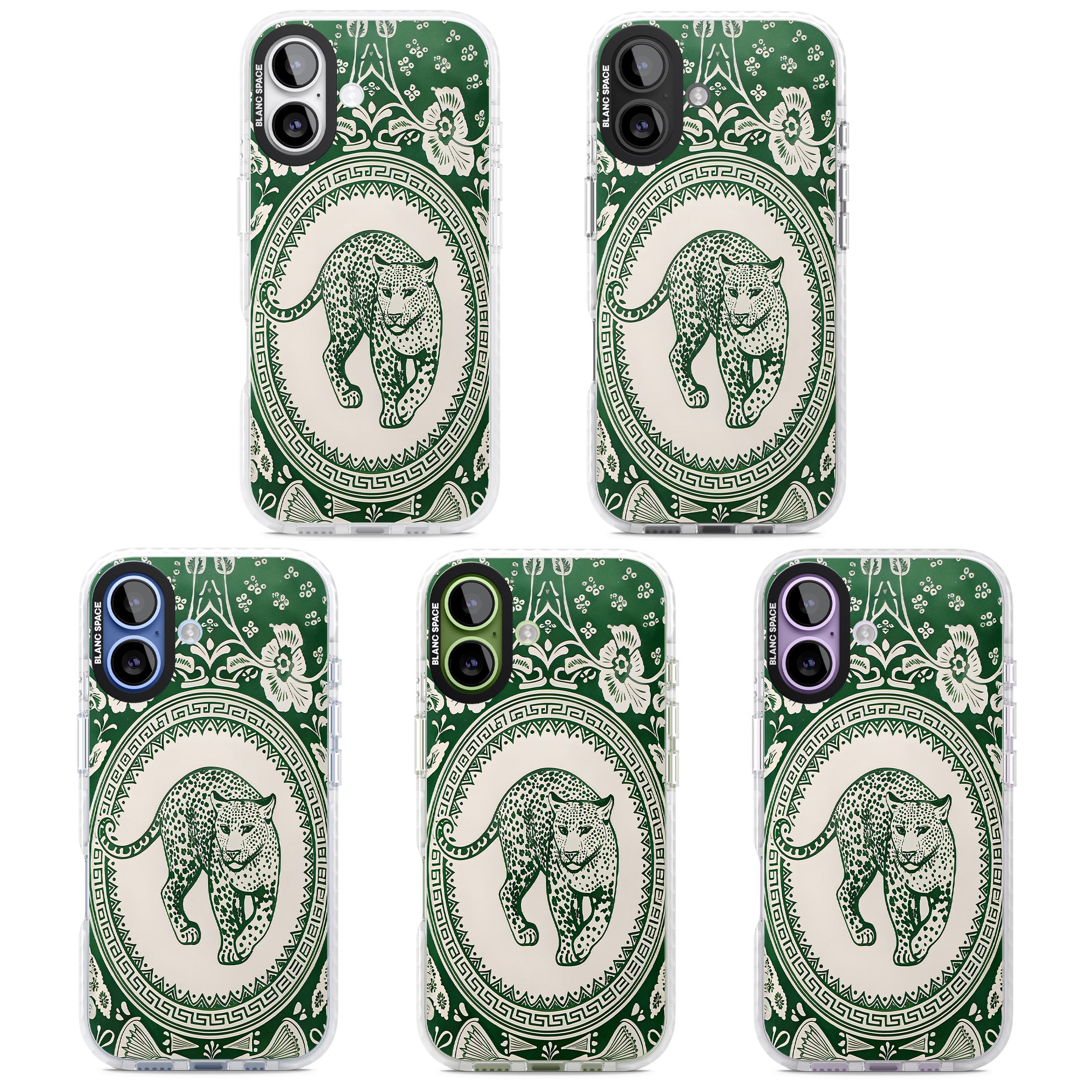 Green Leopard iPhone 17 Impact Clear Phone Case APT Impact Protection