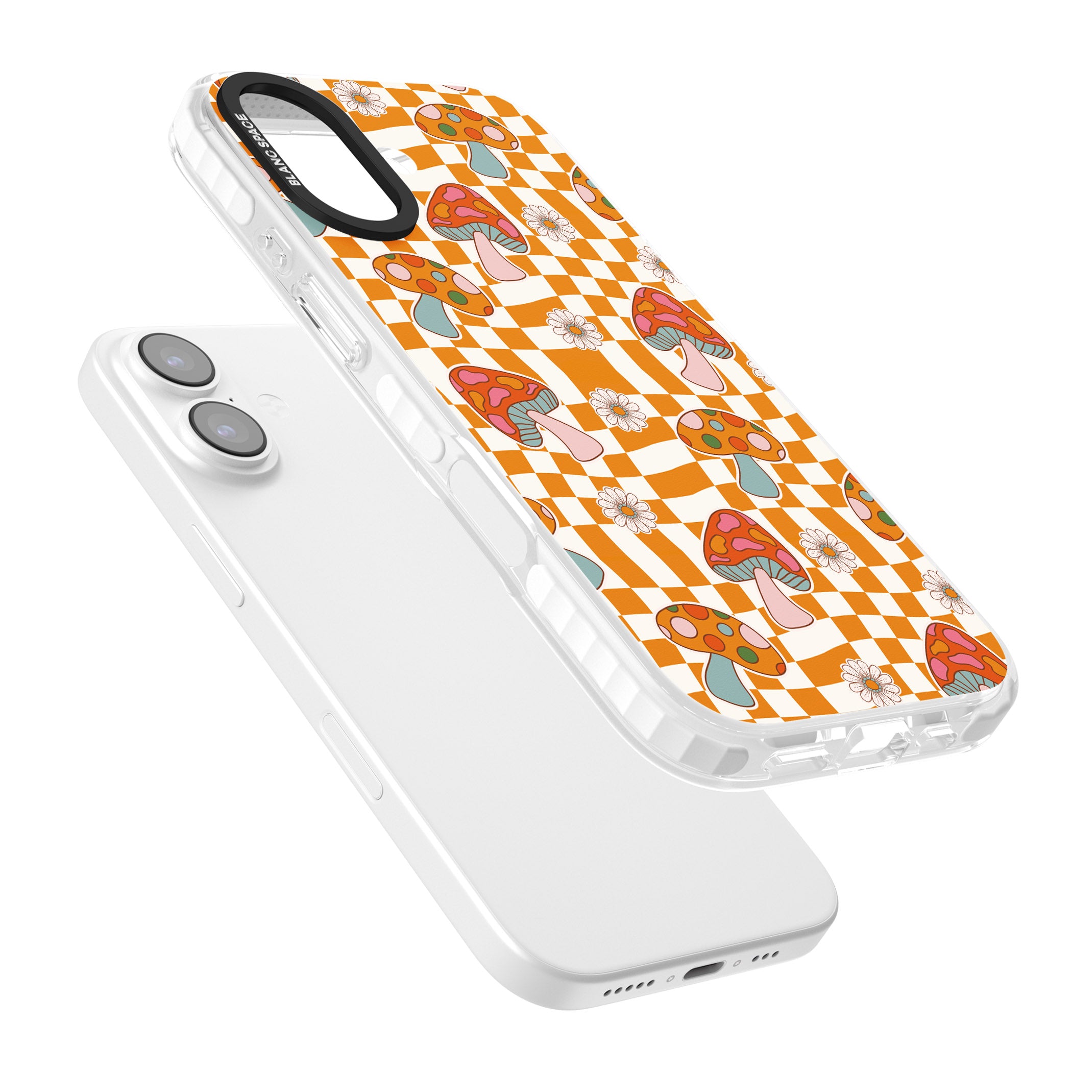Wavy Checked Shrooms iPhone 17 Impact Clear Phone Case Colours