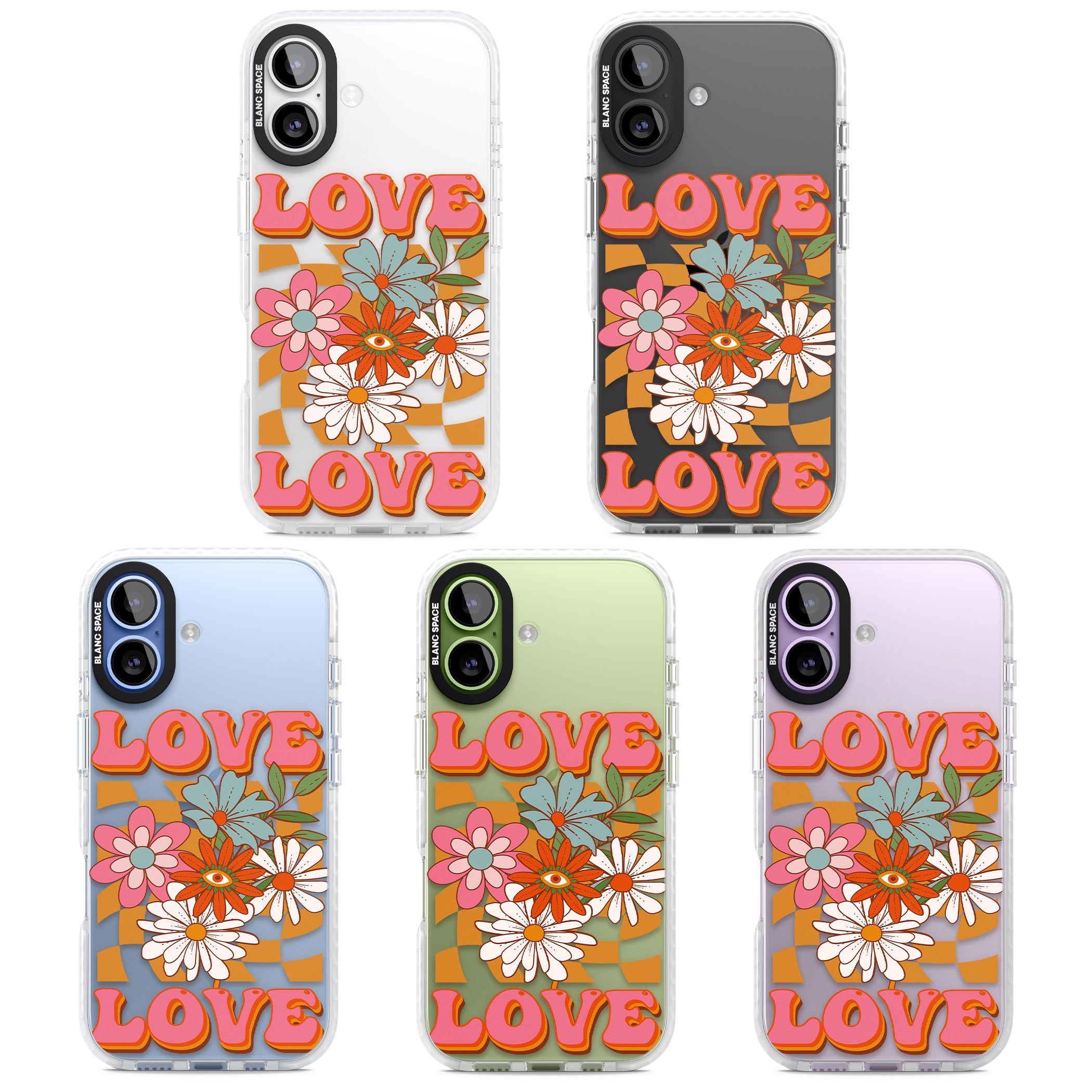 Love Bloom iPhone 17 Impact Clear Phone Case APT Impact Protection
