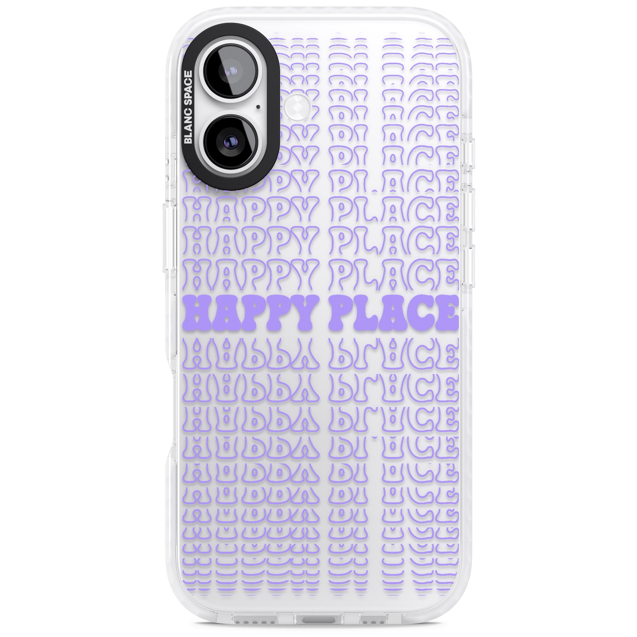 Happy Place (Purple) iPhone 17 Impact Clear Phone Case