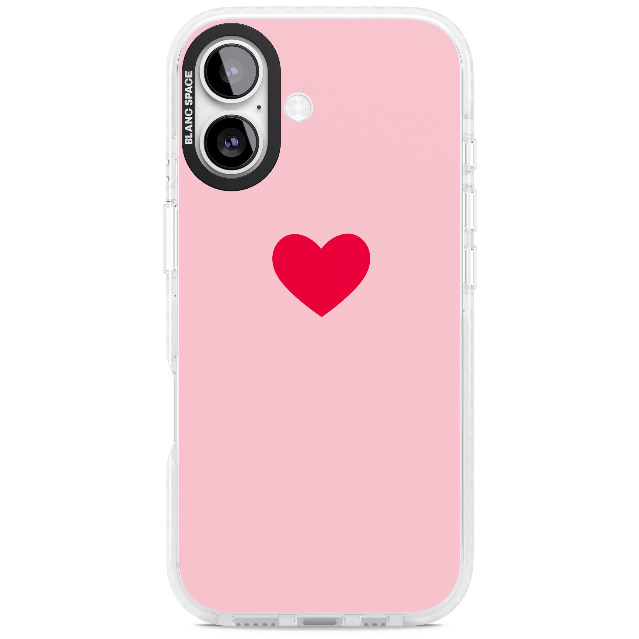 Red & Pink Heart iPhone 17 Impact Clear Phone Case