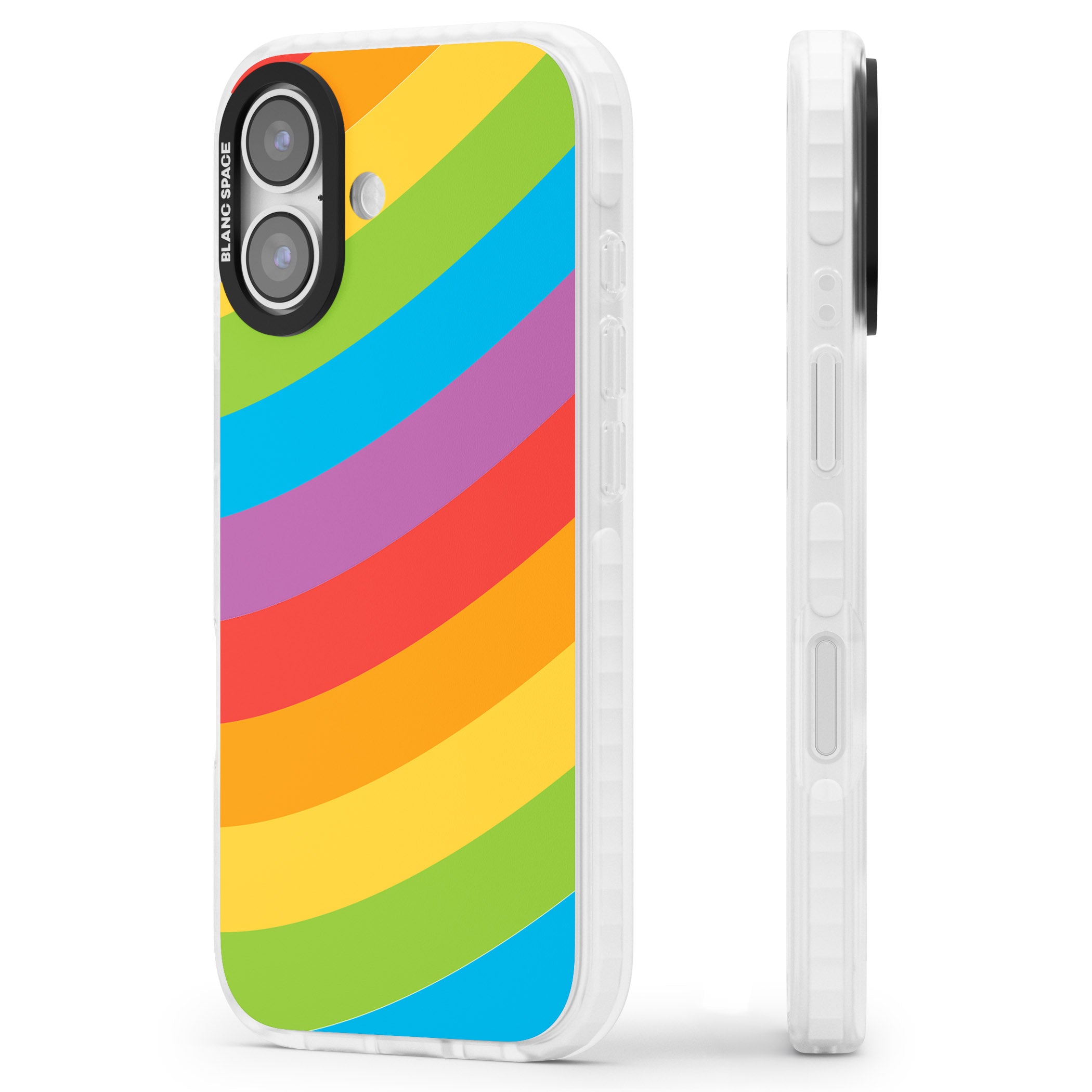 Lucky Rainbow iPhone 17 Impact Clear Phone Case Side Profile