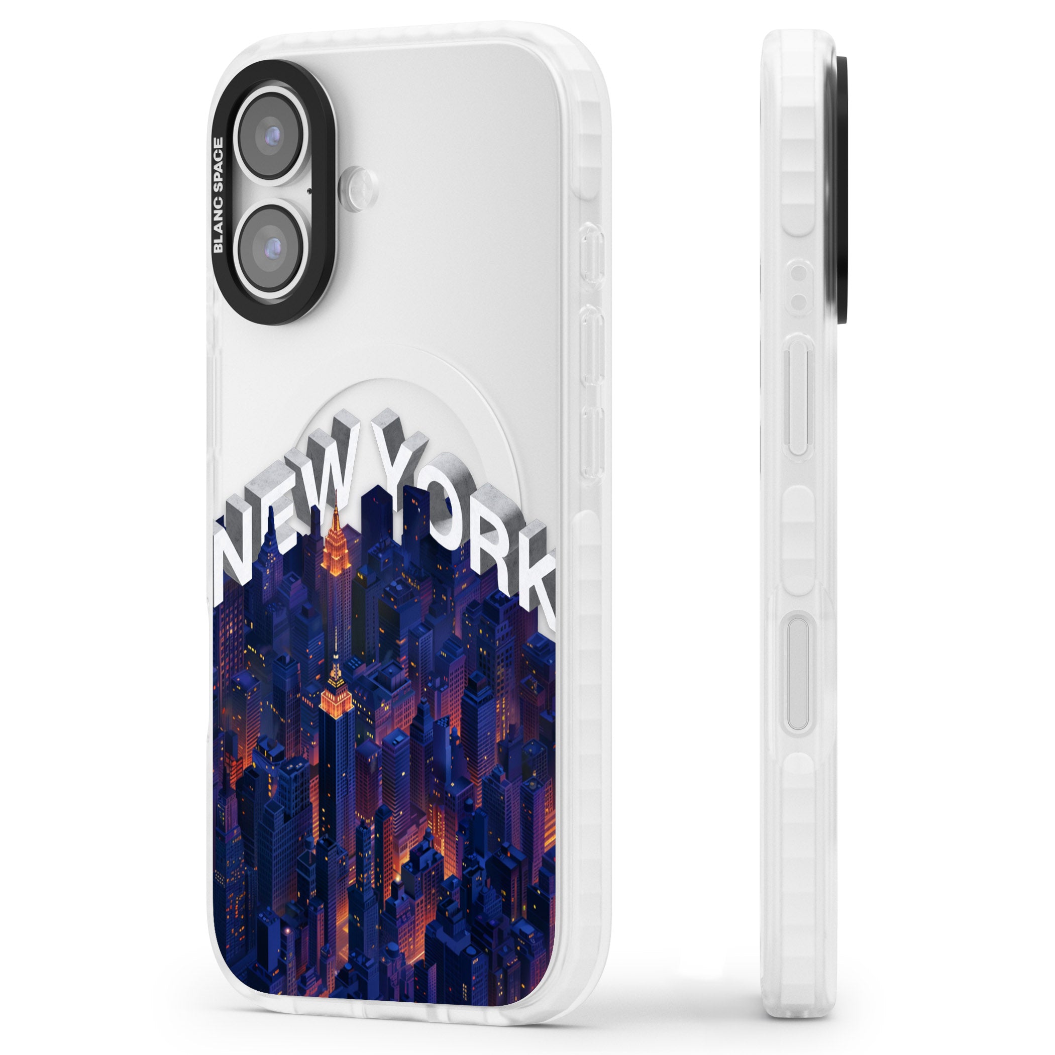 New York City iPhone 17 Impact Clear Phone Case Side Profile