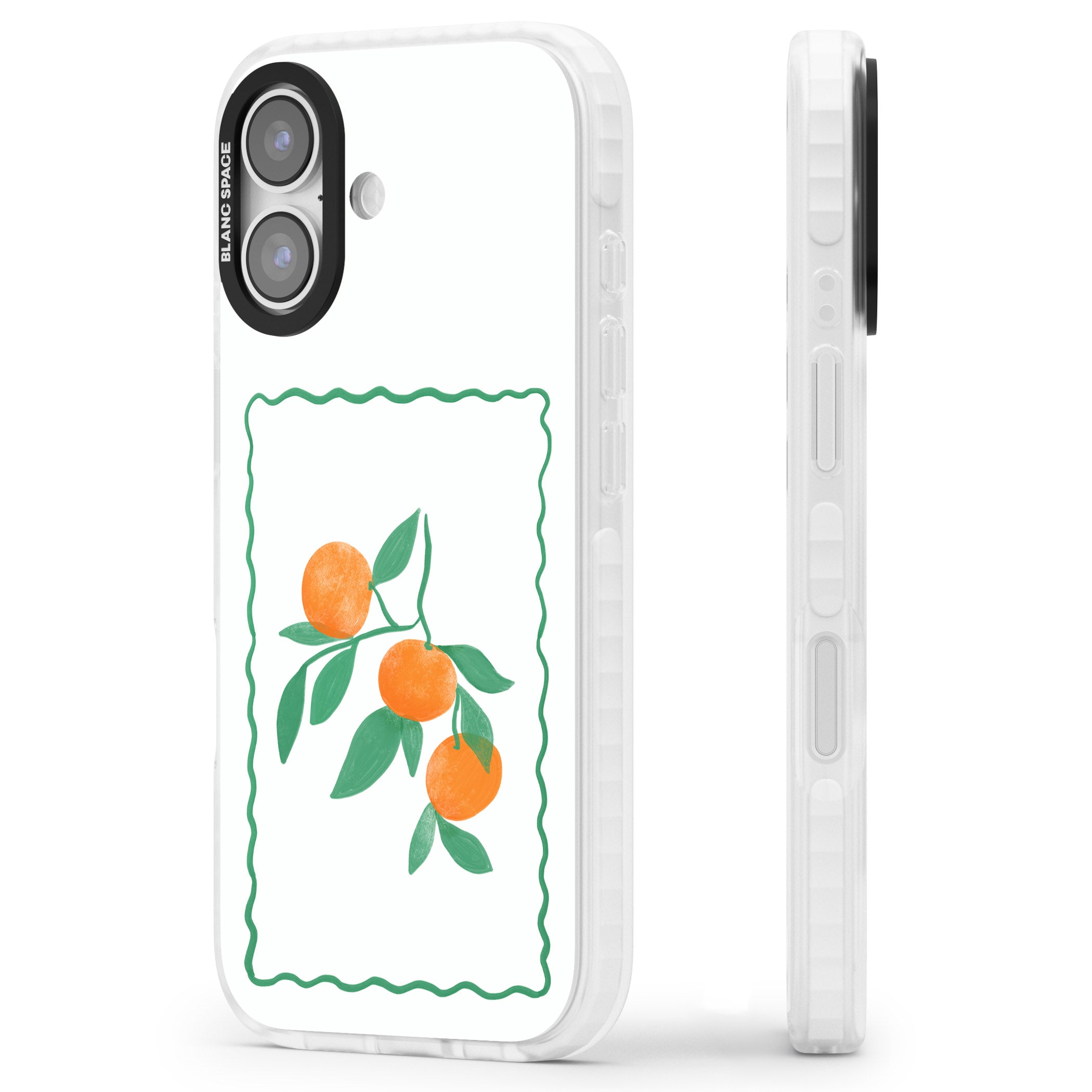 Italian Oranges iPhone 17 Impact Clear Phone Case Side Profile