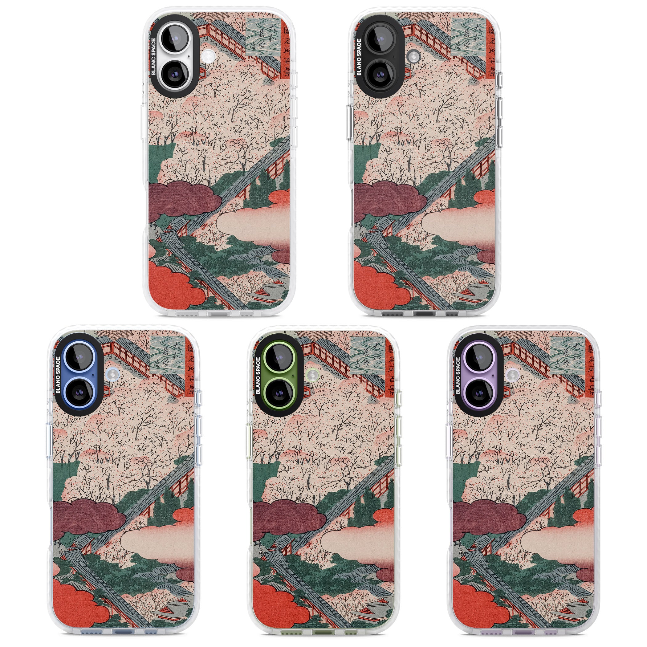 Vintage Japanese Illustrations Japanese City iPhone 17 Impact Clear Phone Case APT Impact Protection