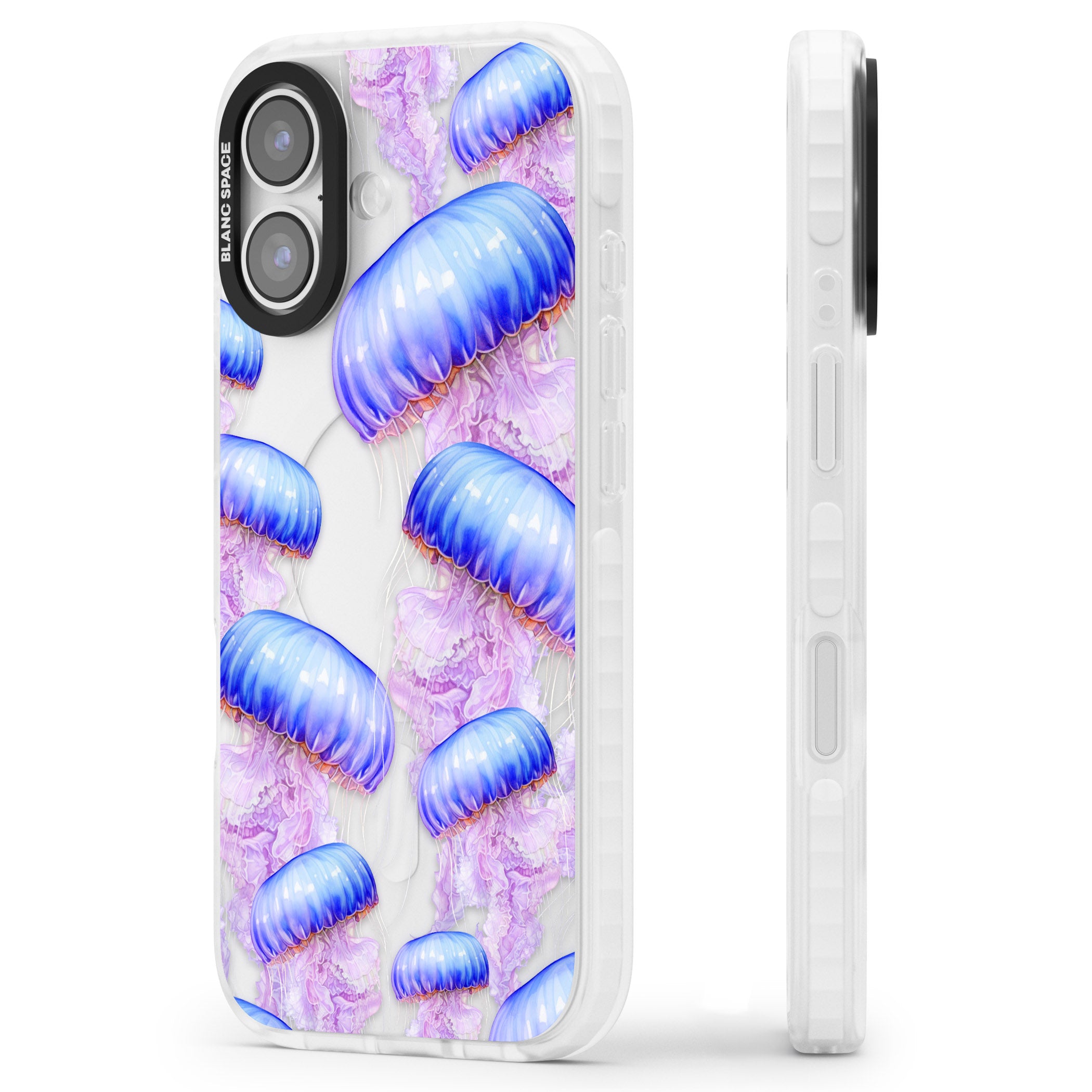 Jellyfish iPhone 17 Impact Clear Phone Case Side Profile