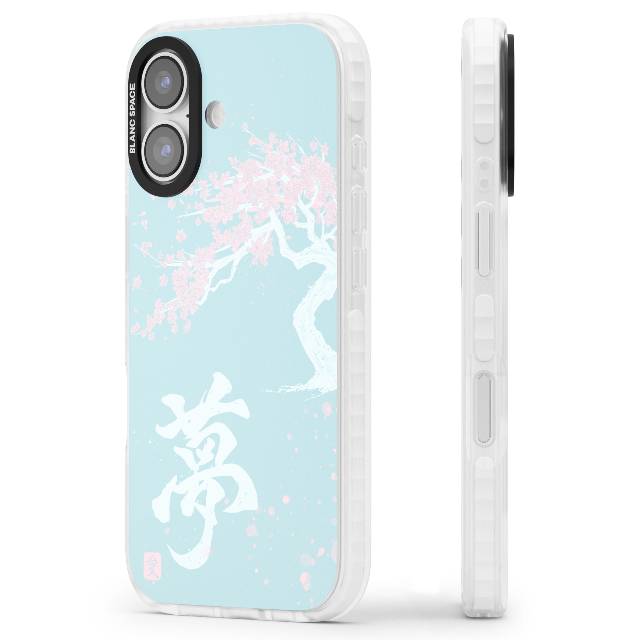 Dreams Cherry Blossom iPhone 17 Impact Clear Phone Case Side Profile