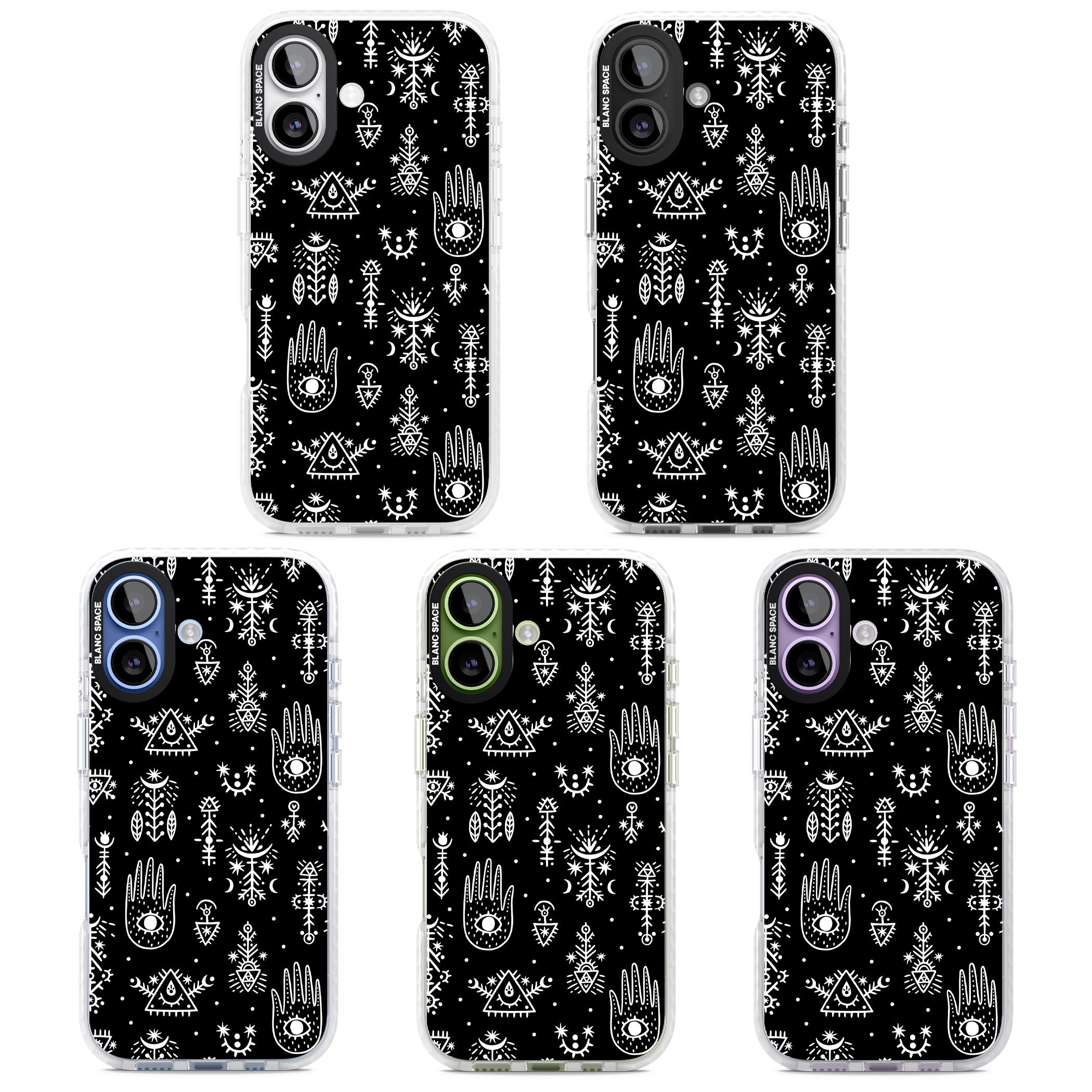 Tribal Symbols Black iPhone 17 Impact Clear Phone Case APT Impact Protection