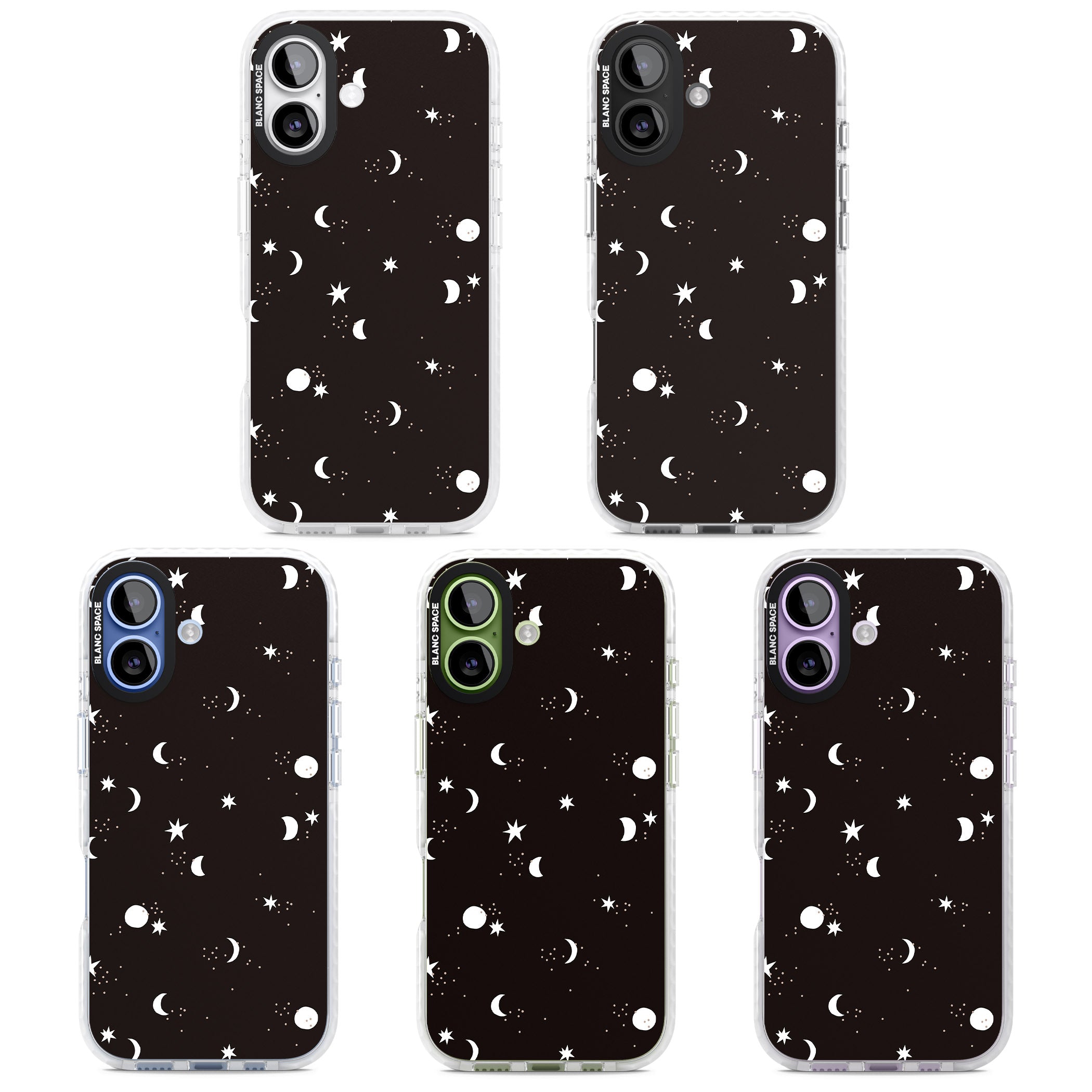 Funky Moons & Stars iPhone 17 Impact Clear Phone Case APT Impact Protection