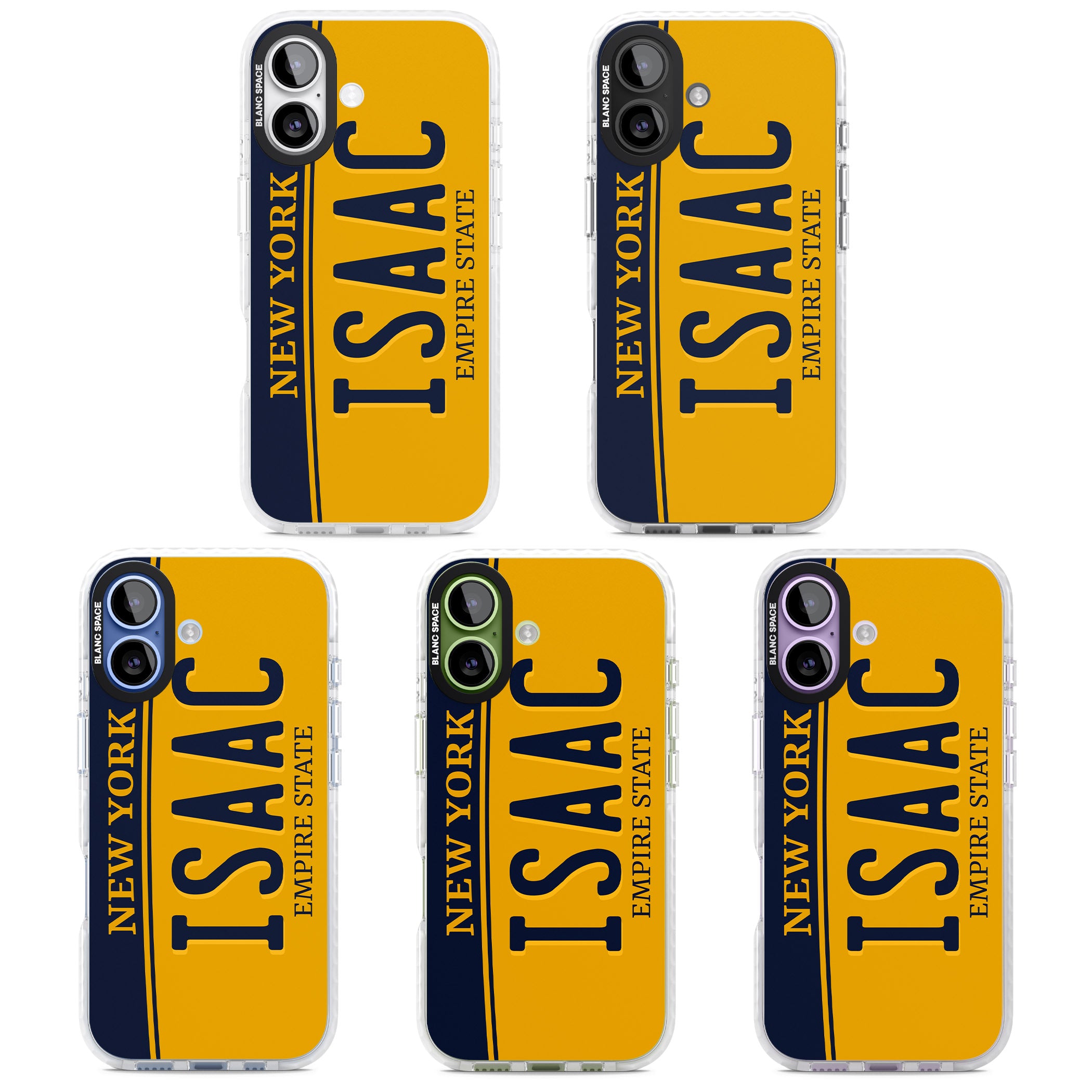 Personalised New York License Plate iPhone 17 Impact Clear Phone Case APT Impact Protection