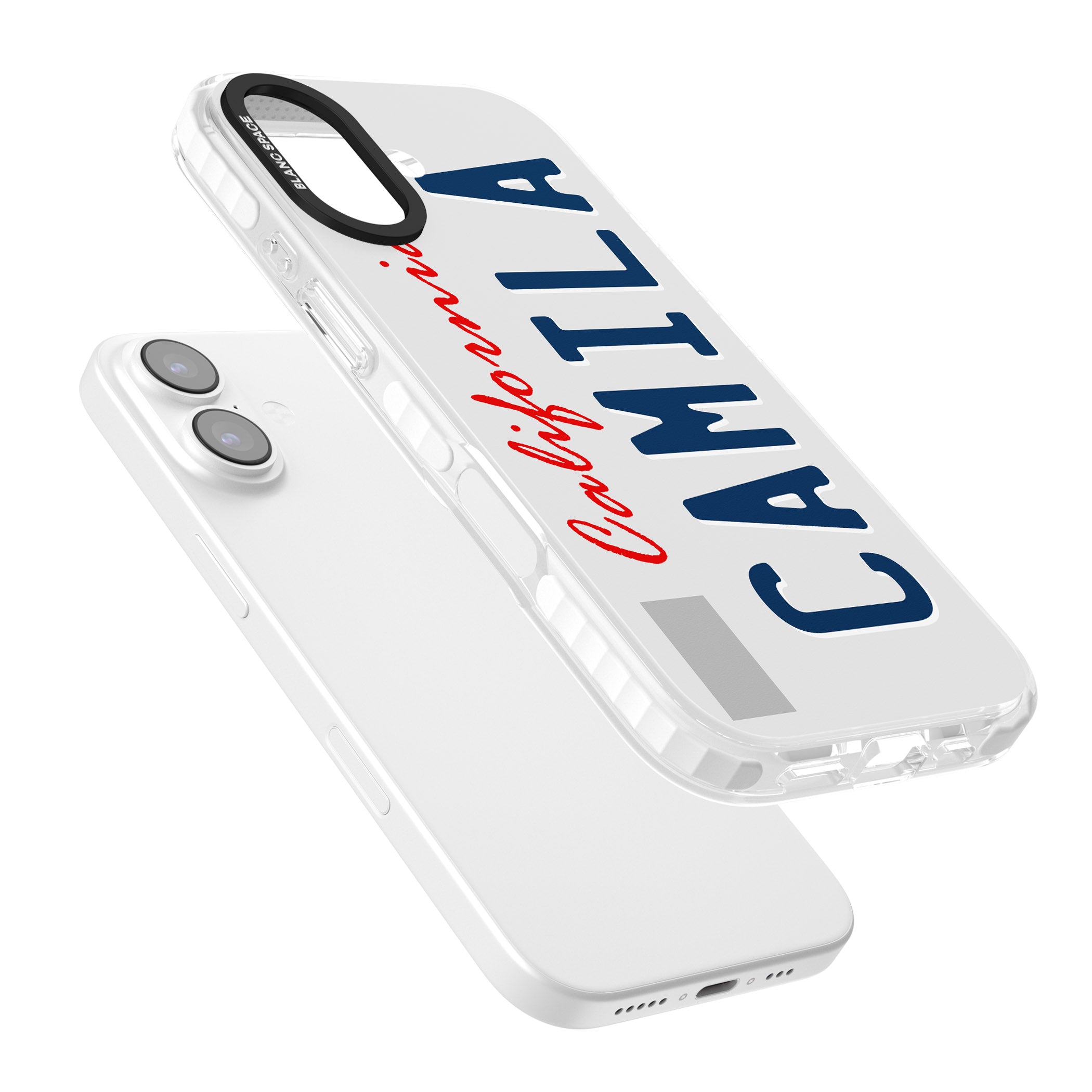 Personalised California License Plate iPhone 17 Impact Clear Phone Case Colours