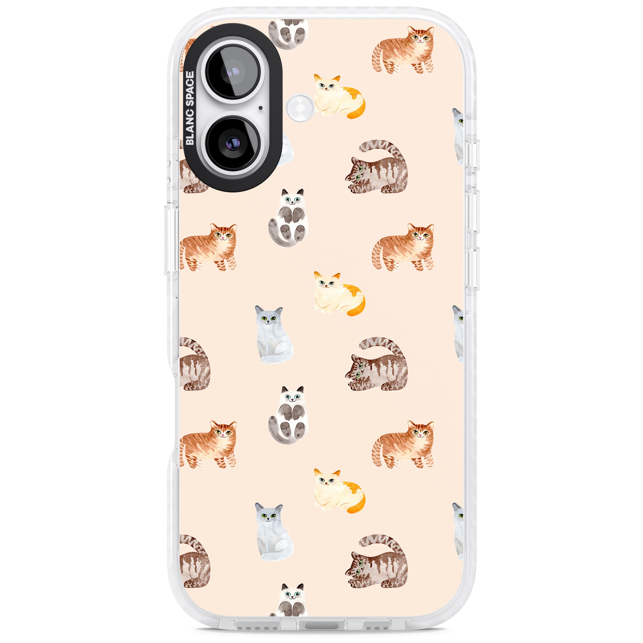 Cute Cat Parade iPhone 17 Impact Clear Phone Case