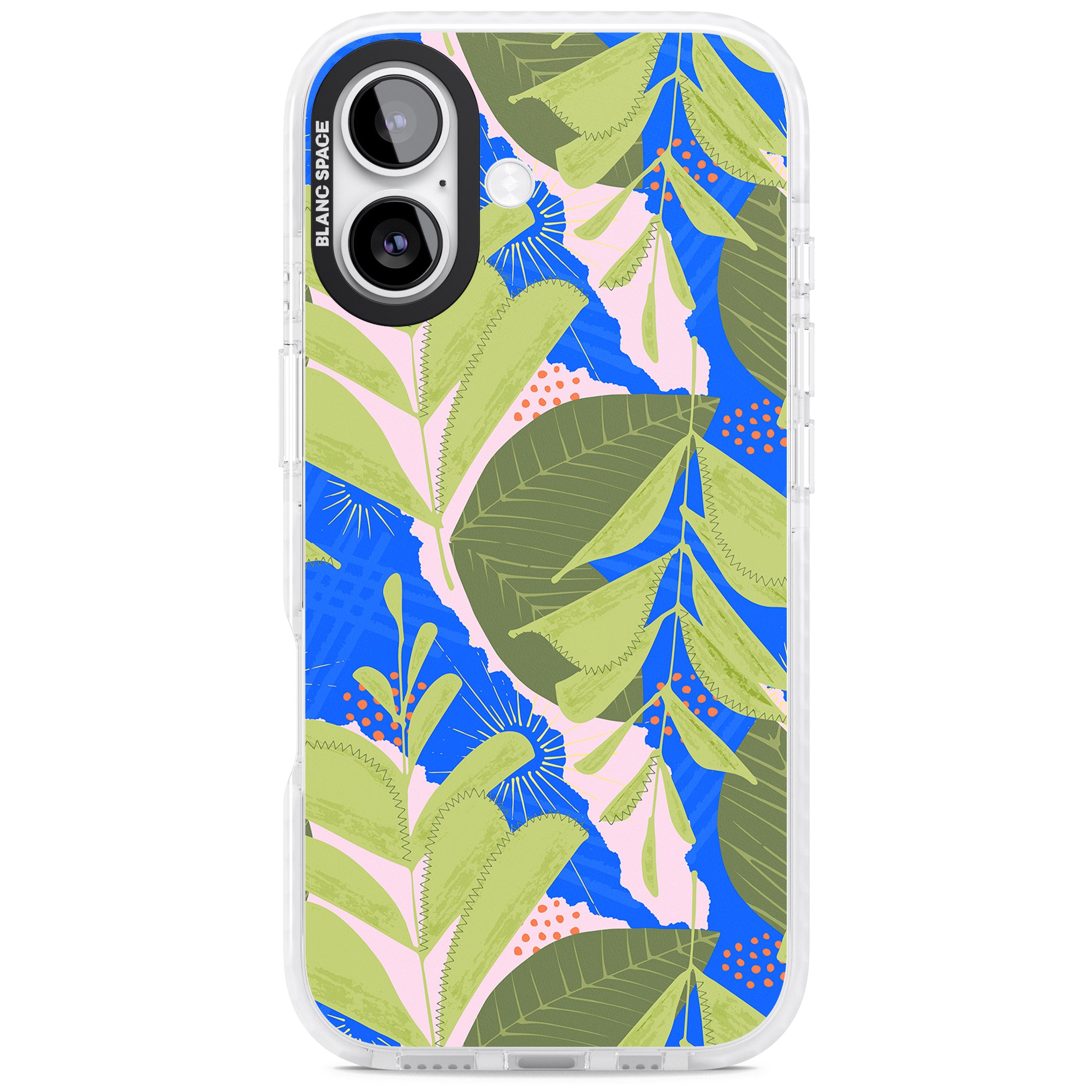 Fern Leaves Abstract Pattern iPhone 17 Impact Pro Clear Phone Case