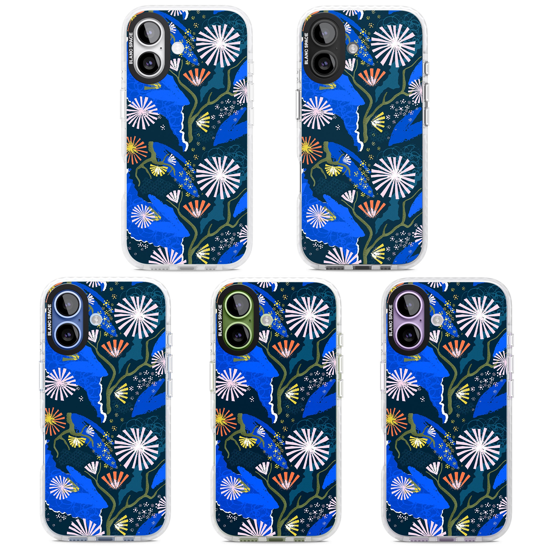 Dark Botanicals Abstract Pattern iPhone 17 Impact Pro Clear Phone Case APT Impact Protection