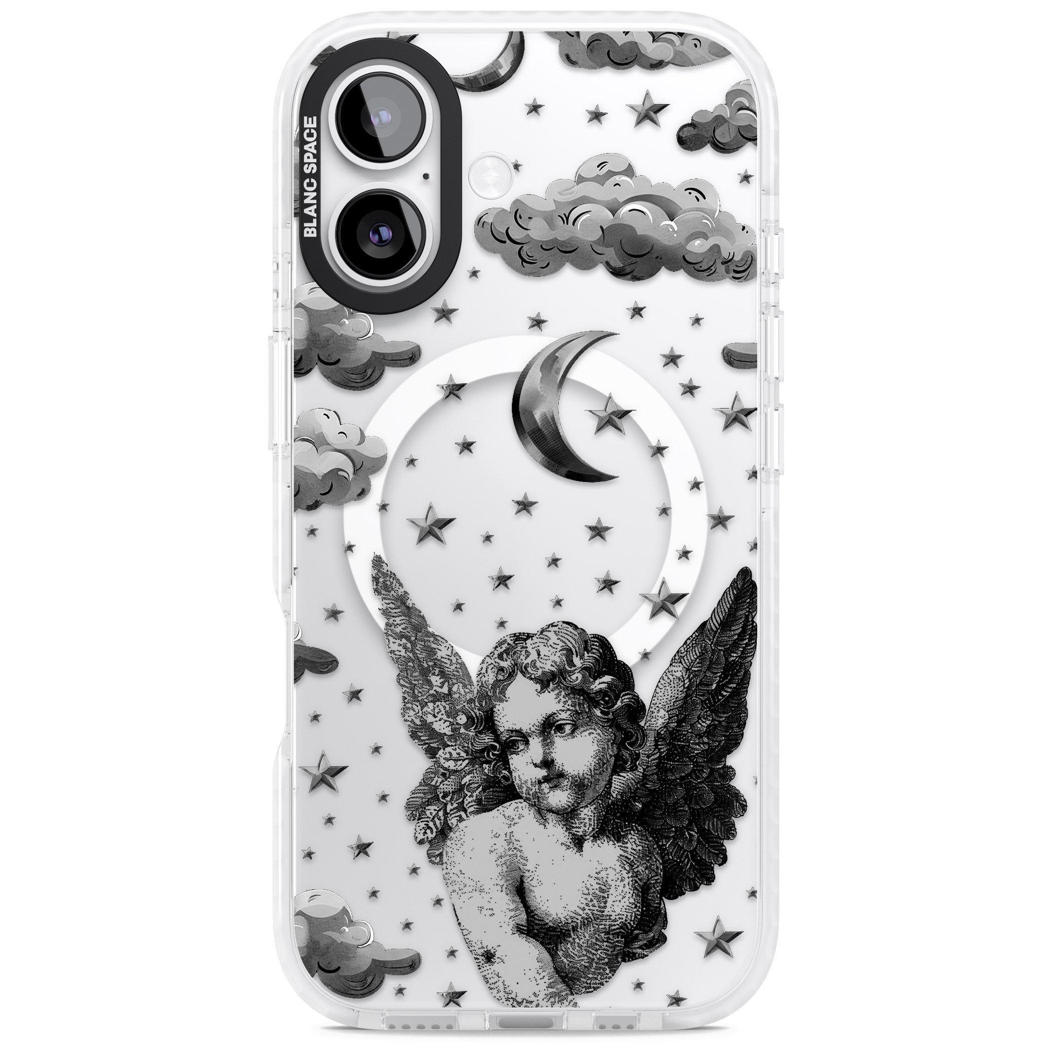Celestial Cherub iPhone 17 Impact Pro Clear Phone Case