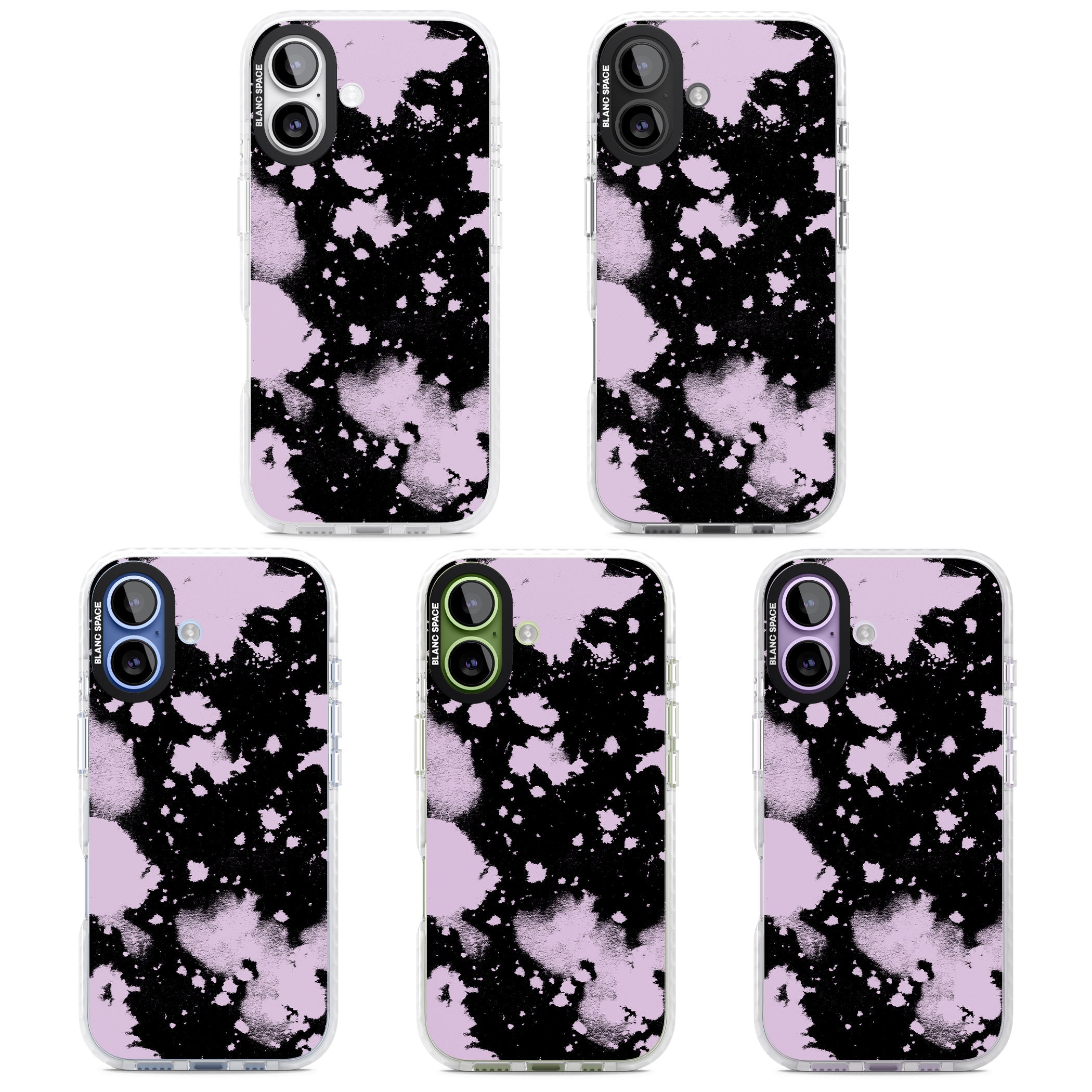 Pink & Black Acid Wash Tie Dye iPhone 17 Impact Pro Clear Phone Case APT Impact Protection