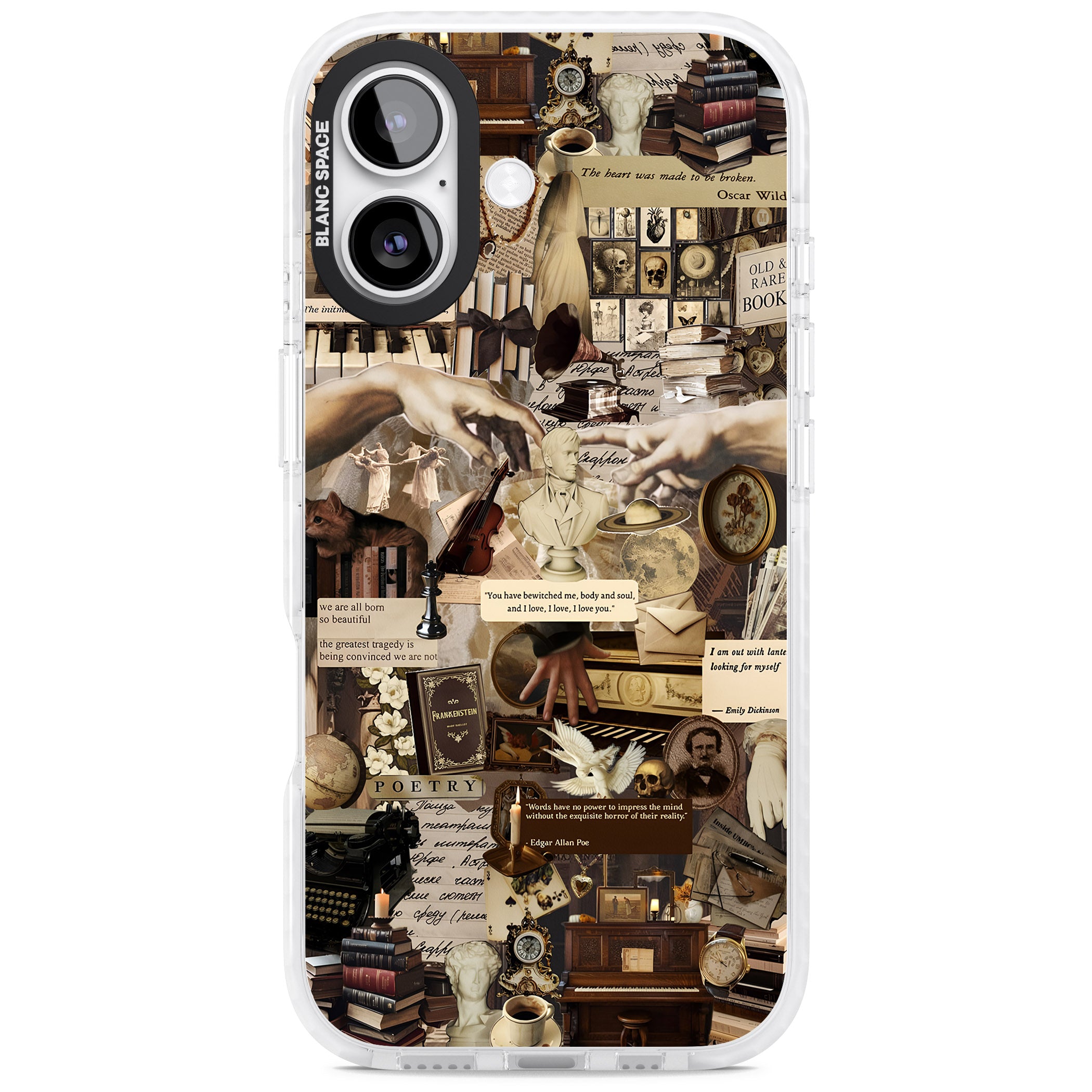 Antique Collage iPhone 17 Impact Pro Clear Phone Case