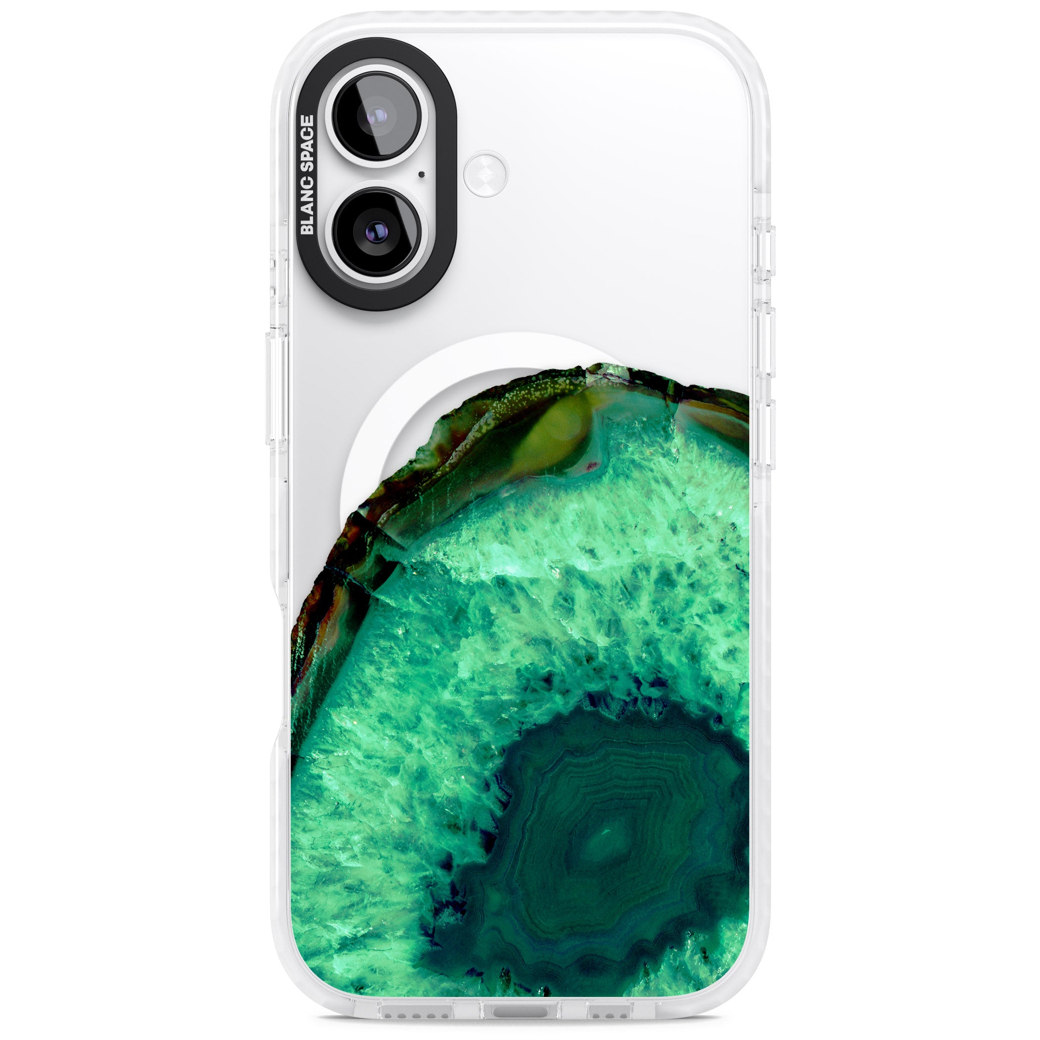 Emerald Geode iPhone 17 Impact Pro Clear Phone Case