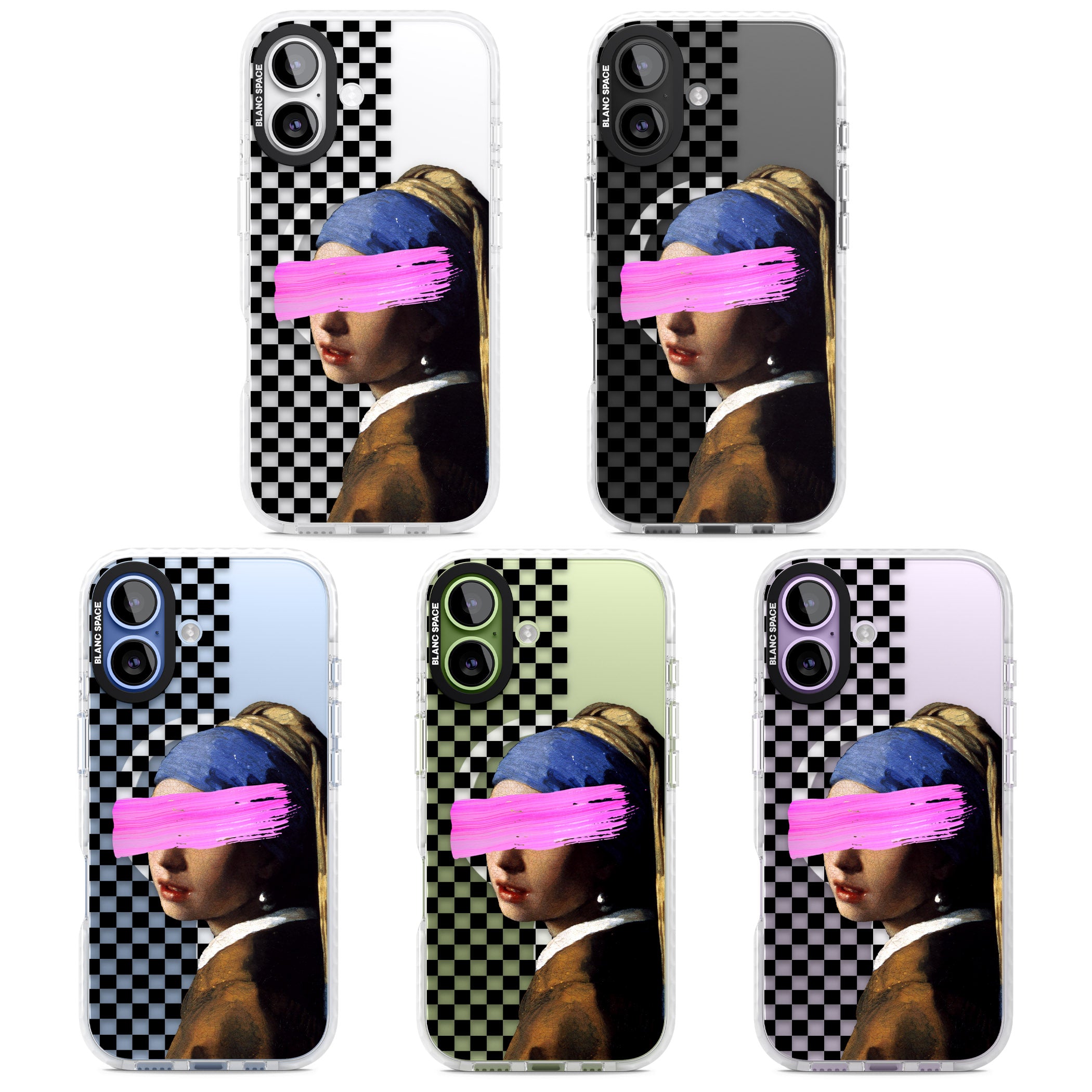 Abstract Pearl Girl iPhone 17 Impact Pro Clear Phone Case APT Impact Protection