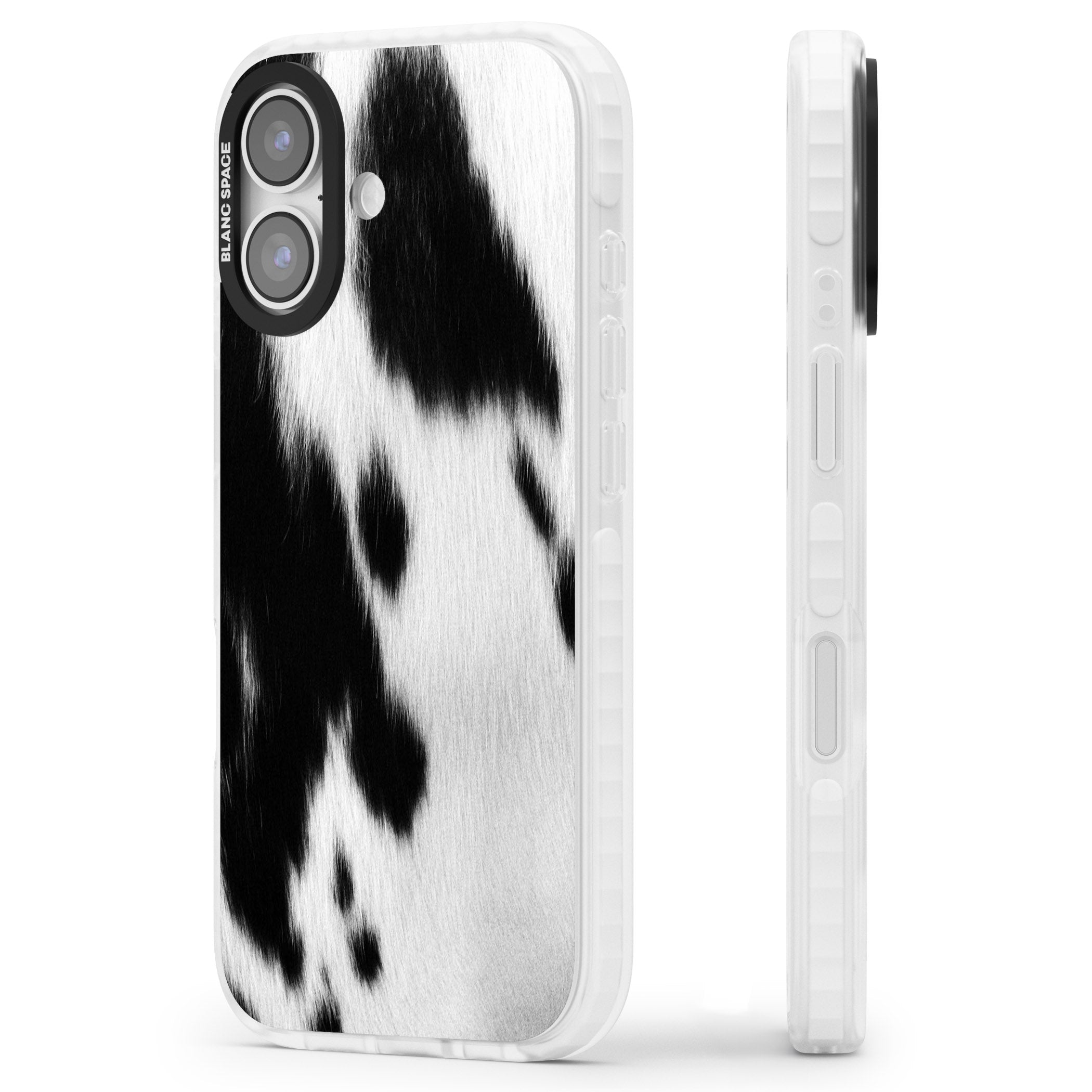 Designer Fashion Cowhide iPhone 17 Impact Pro Clear Phone Case Side Profile