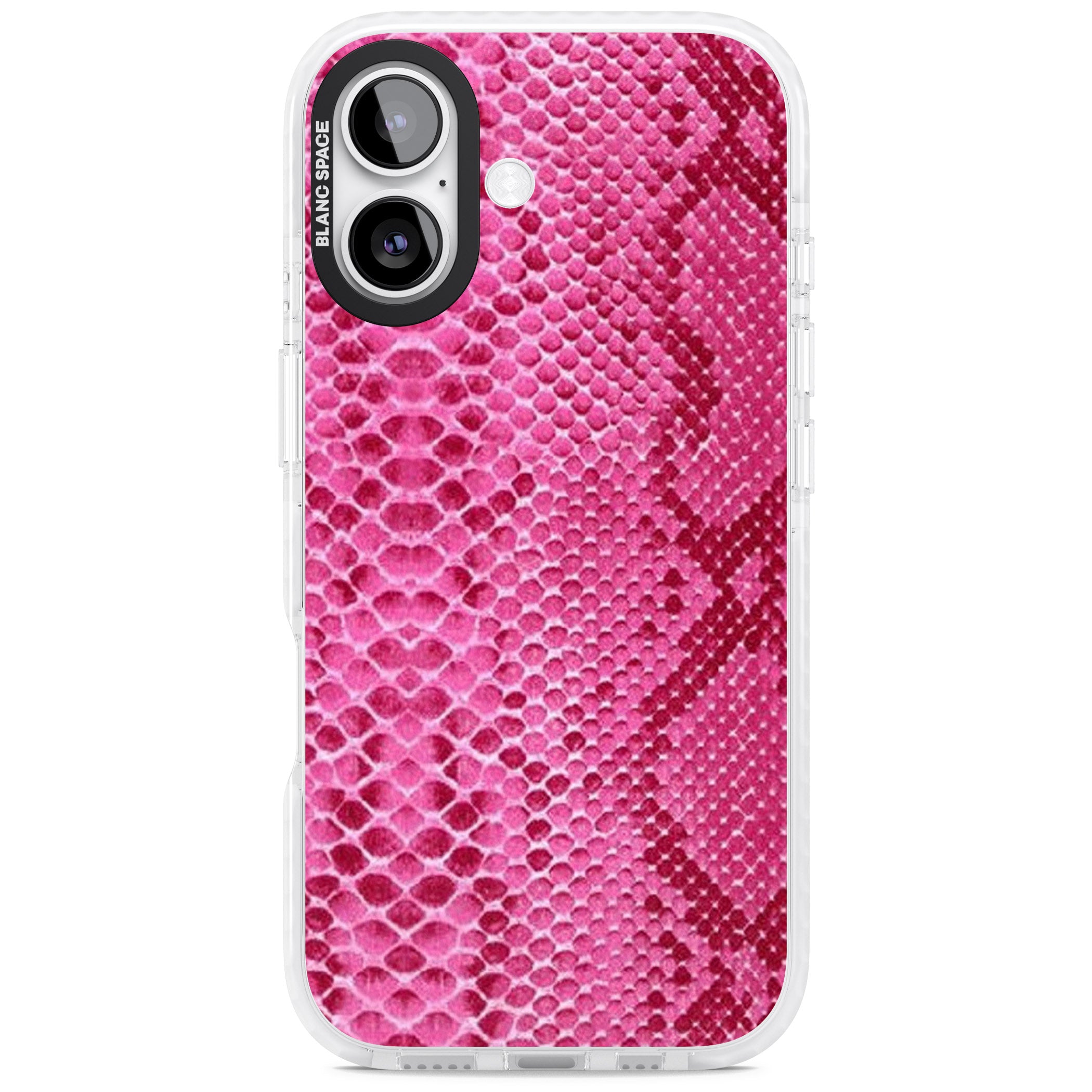 Pink Snakeskin iPhone 17 Impact Pro Clear Phone Case