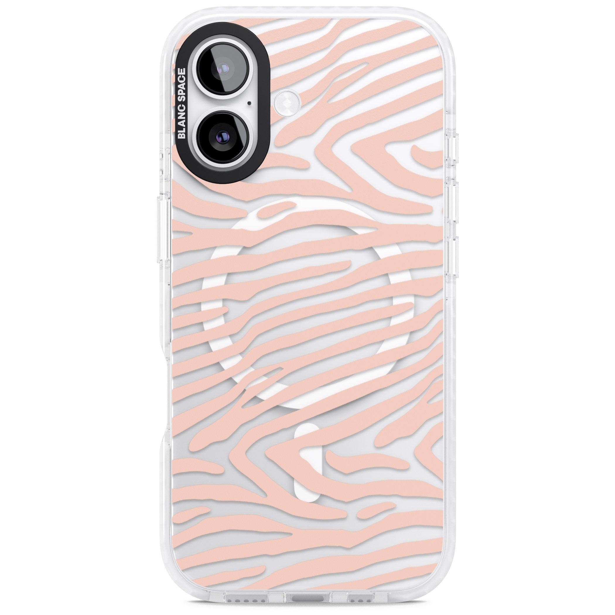Horizontal Zebra Stripes Transparent Animal Print iPhone 17 Impact Pro Clear Phone Case