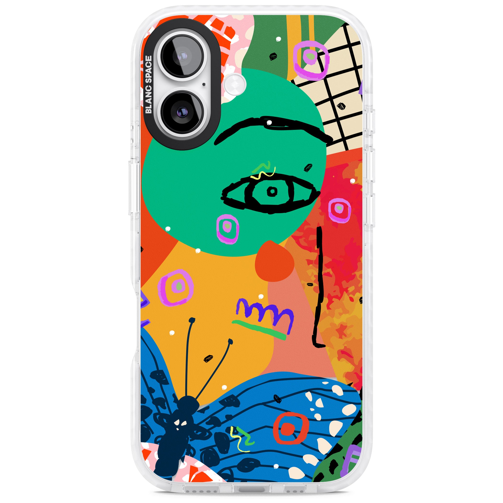 Abstract Butterfly iPhone 17 Impact Pro Clear Phone Case