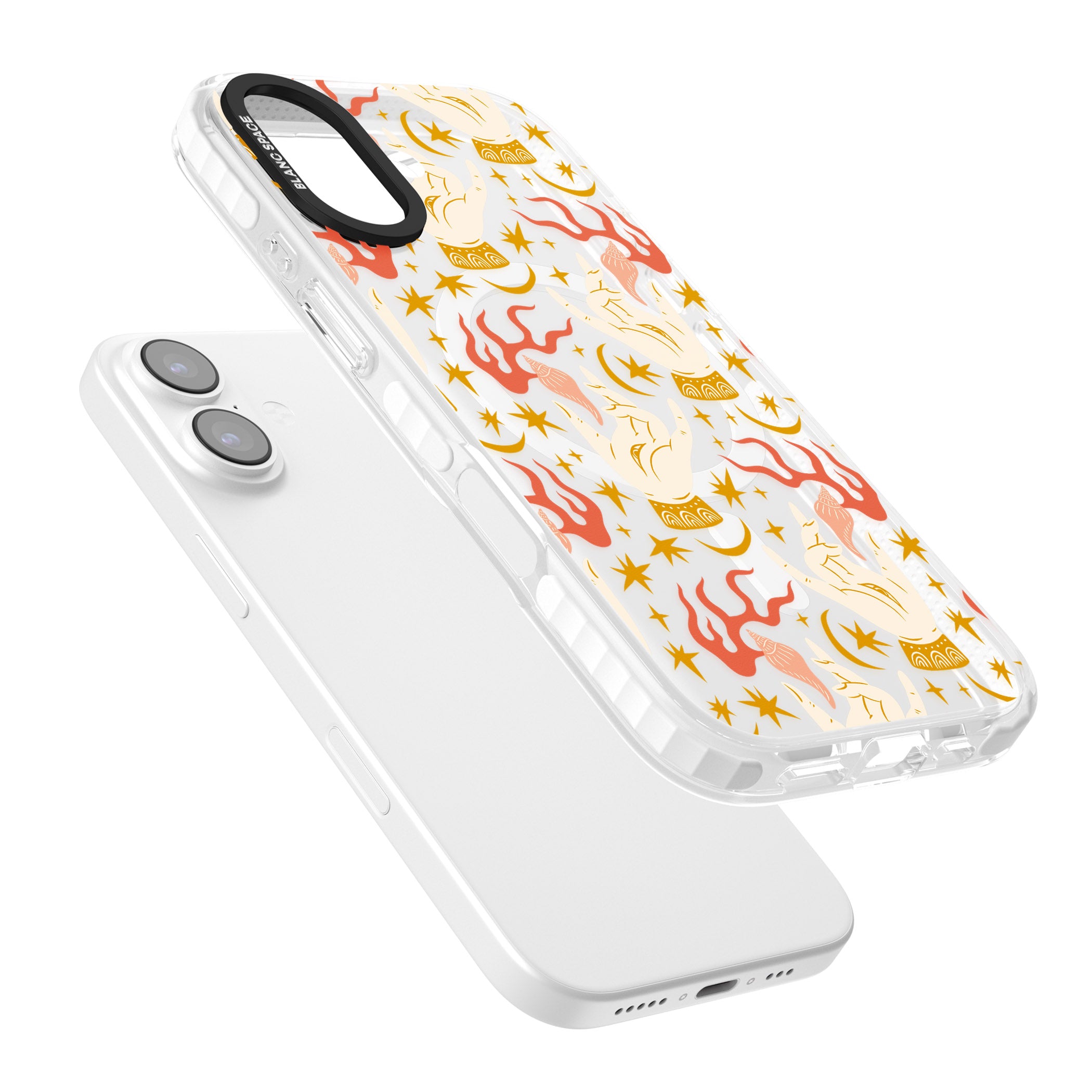 Hand Watcher Pattern iPhone 17 Impact Pro Clear Phone Case Colours