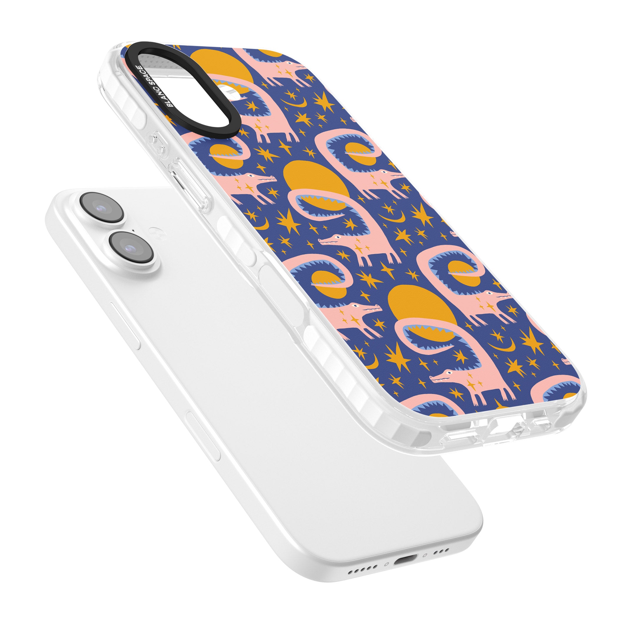 Sun Croc Pattern iPhone 17 Impact Pro Clear Phone Case Colours