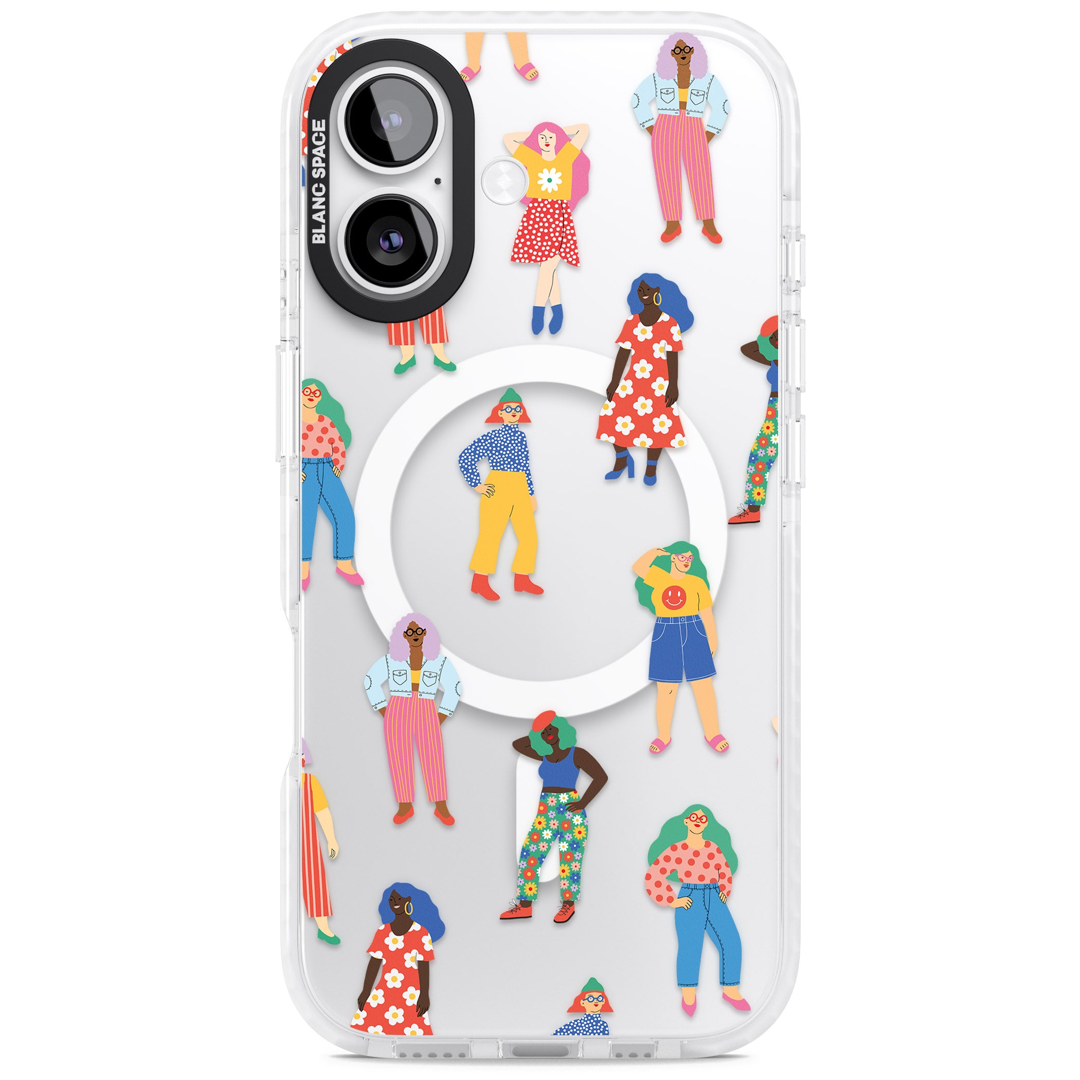 Girls Pattern iPhone 17 Impact Pro Clear Phone Case