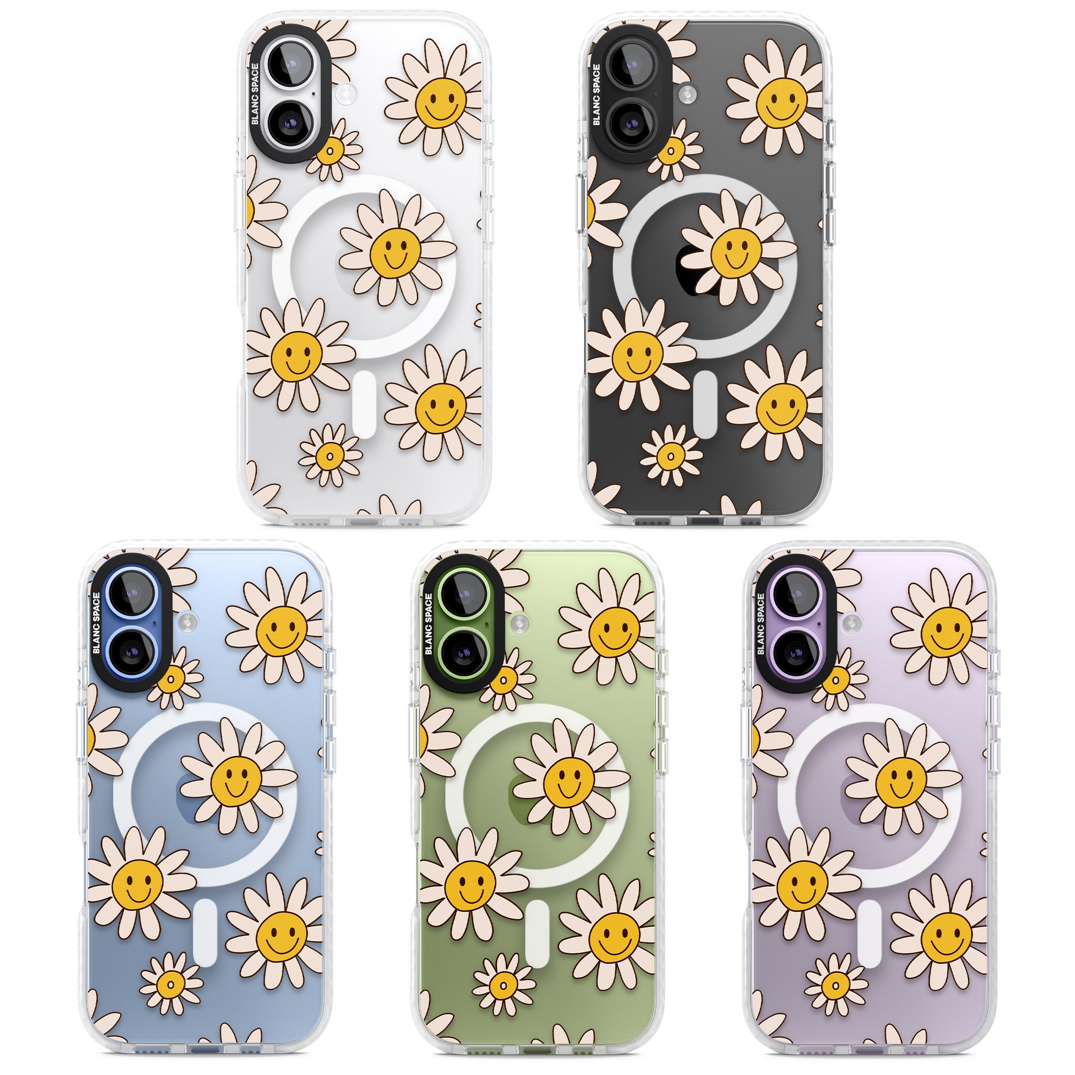 Daisy Faces iPhone 17 Impact Pro Clear Phone Case APT Impact Protection