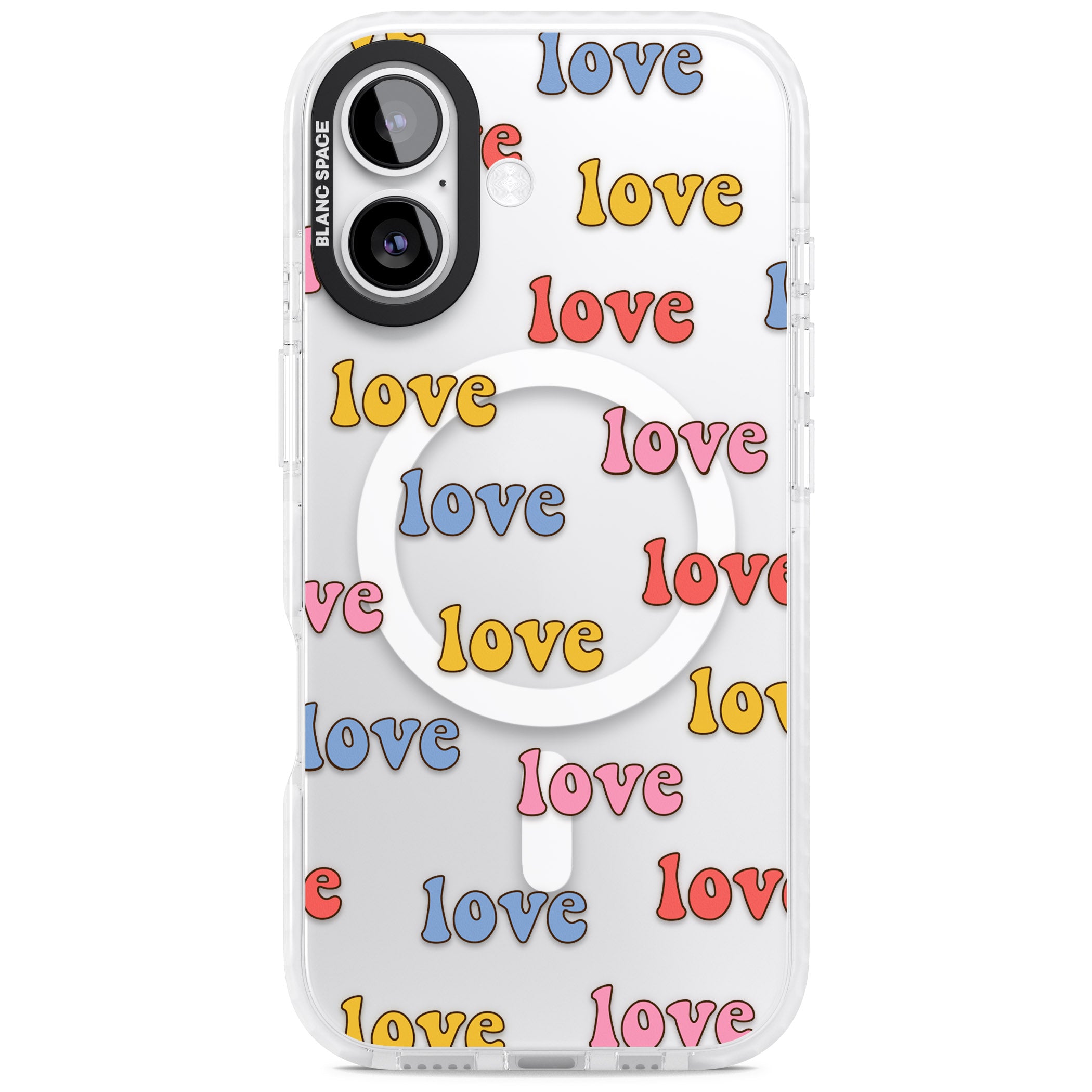 Love Pattern iPhone 17 Impact Pro Clear Phone Case