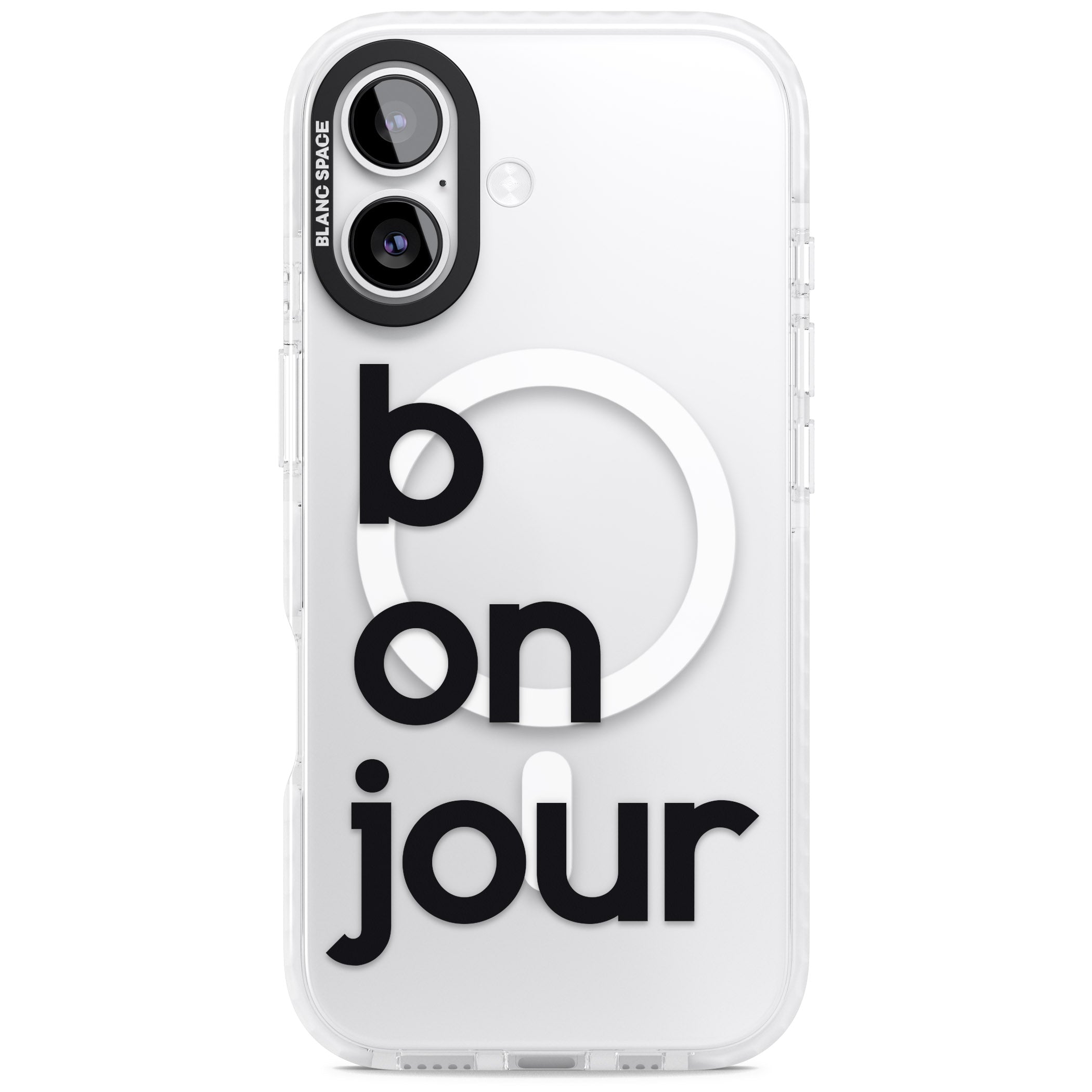 Bonjour iPhone 17 Impact Pro Clear Phone Case