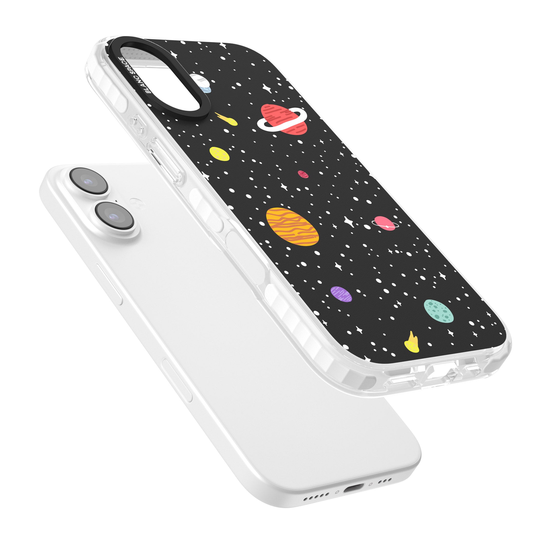 Cute Cartoon Planets iPhone 17 Impact Pro Clear Phone Case Colours