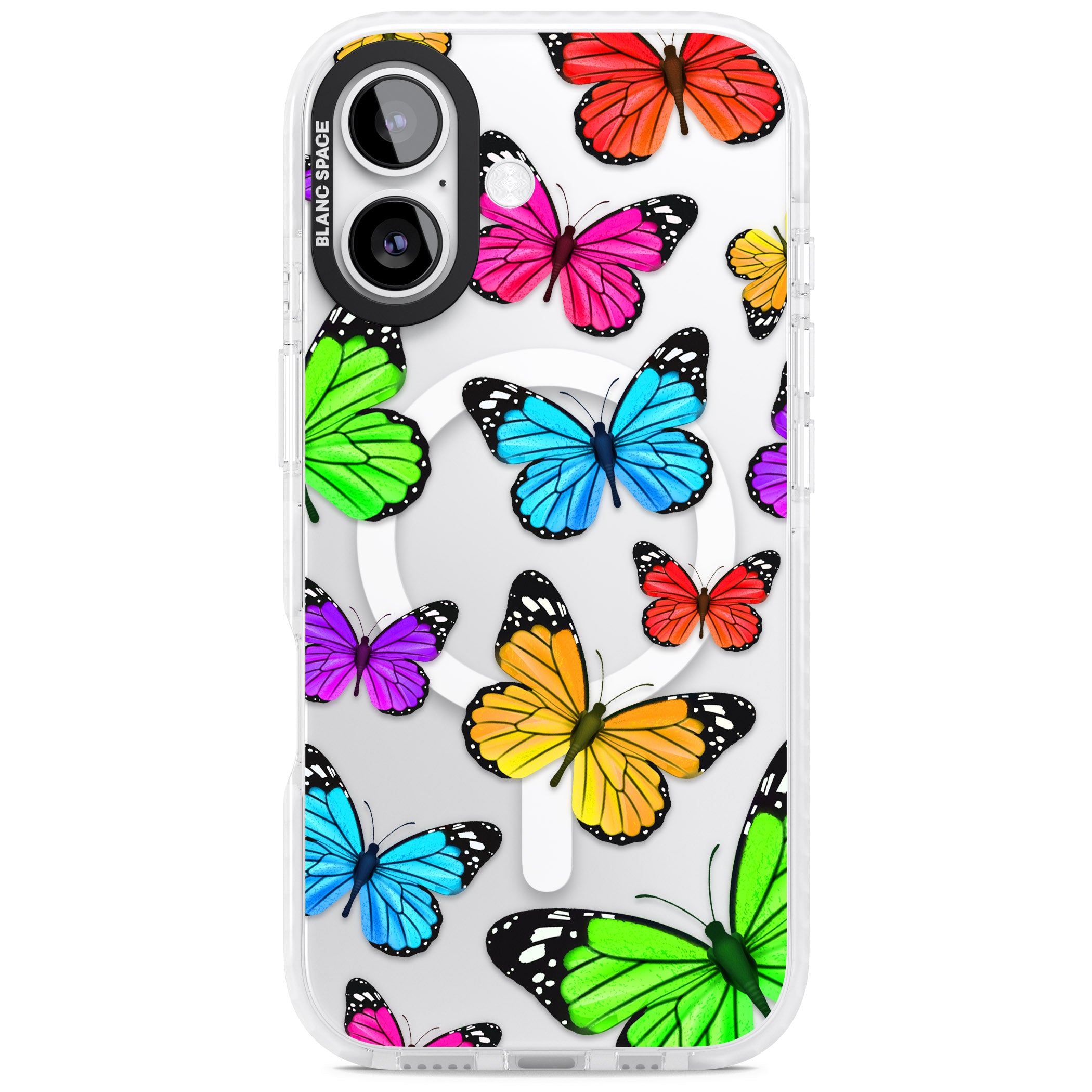 Vibrant Butterflies iPhone 17 Impact Pro Clear Phone Case