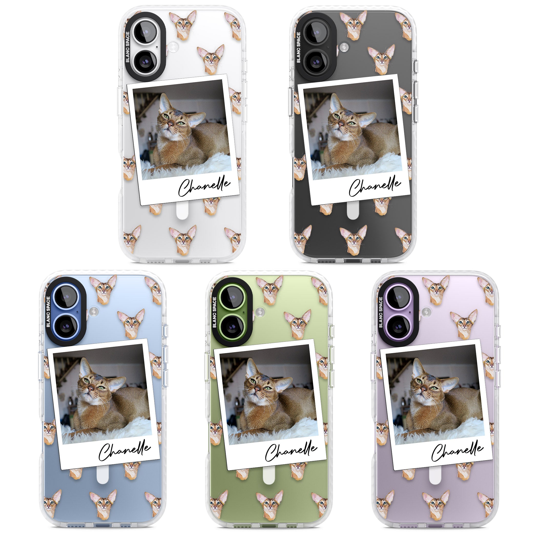 Personalised Abyssinian Cat Photo iPhone 17 Impact Pro Clear Phone Case APT Impact Protection