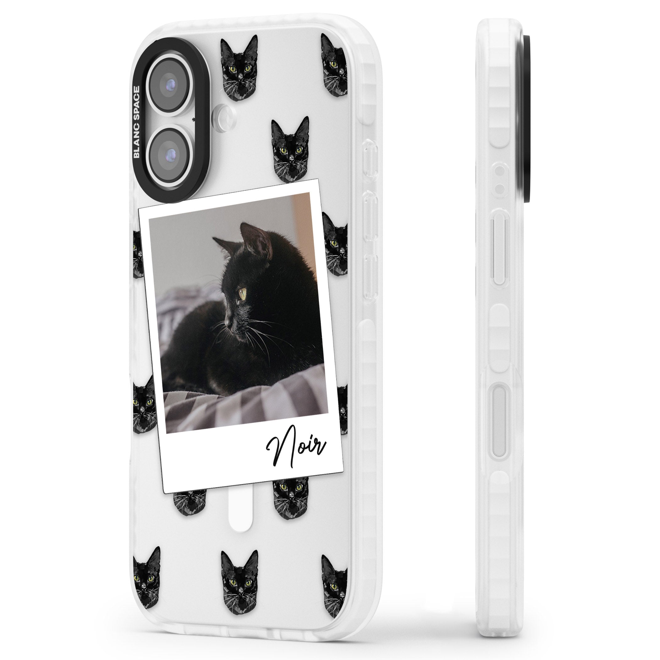 Personalised Bombay Cat Photo iPhone 17 Impact Pro Clear Phone Case Side Profile