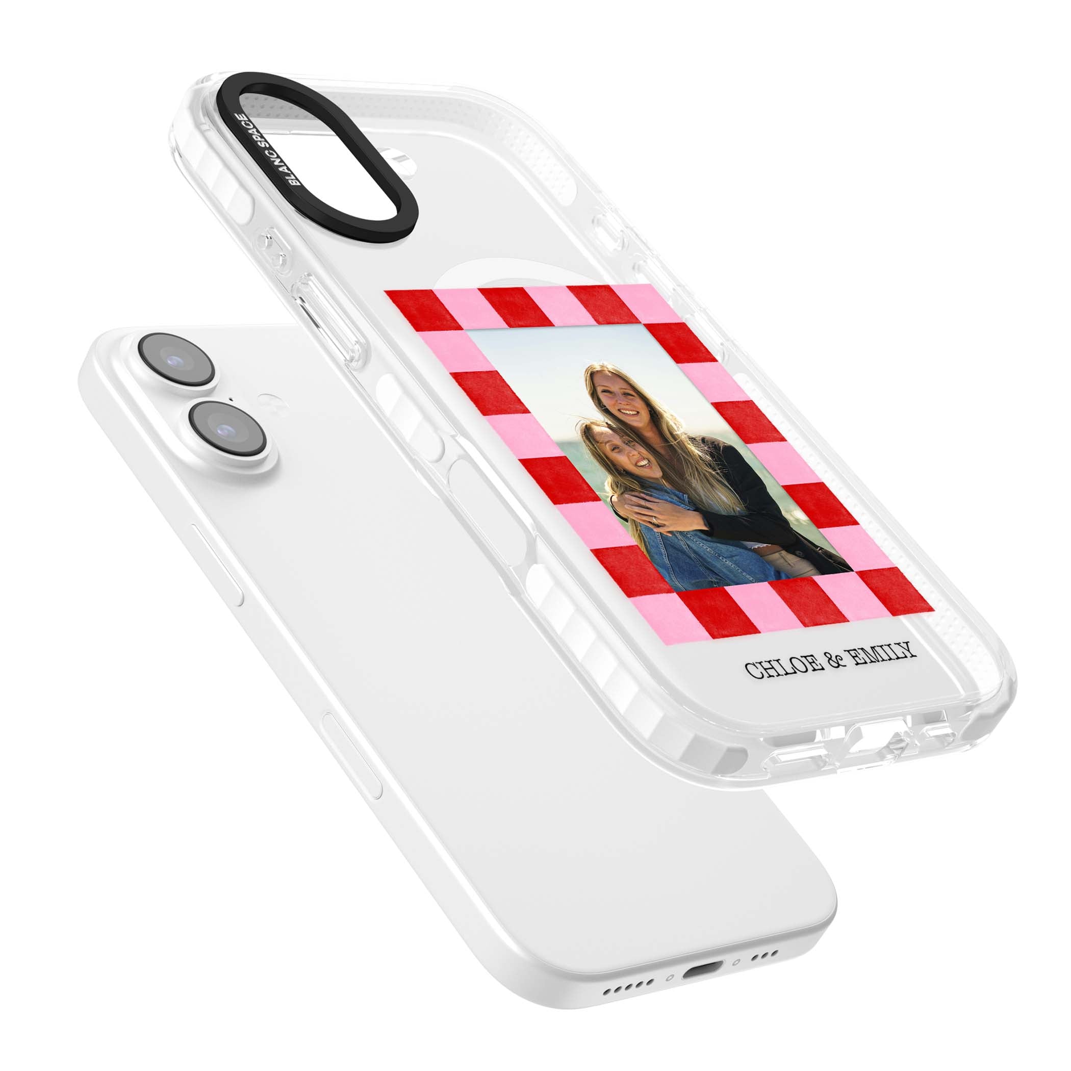 Bubblegum Check Photo for her iPhone case | Impact Magsafe case for iPhone 17