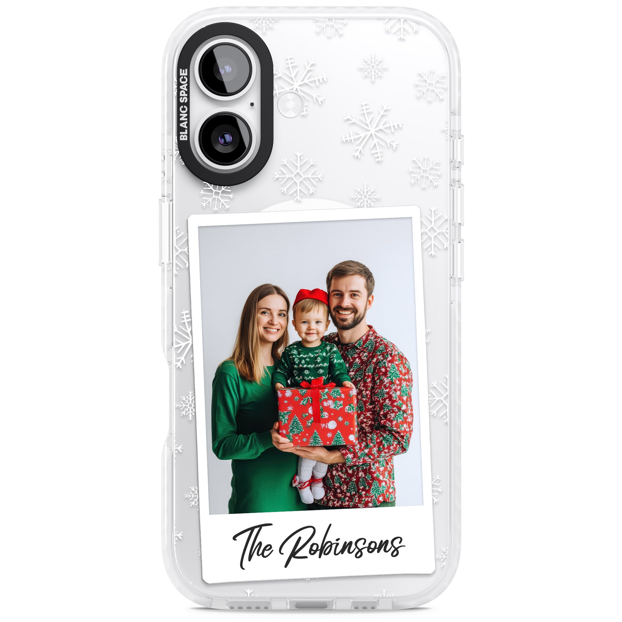 Personalised Snowflake Photo iPhone 17 Impact Pro Clear Phone Case