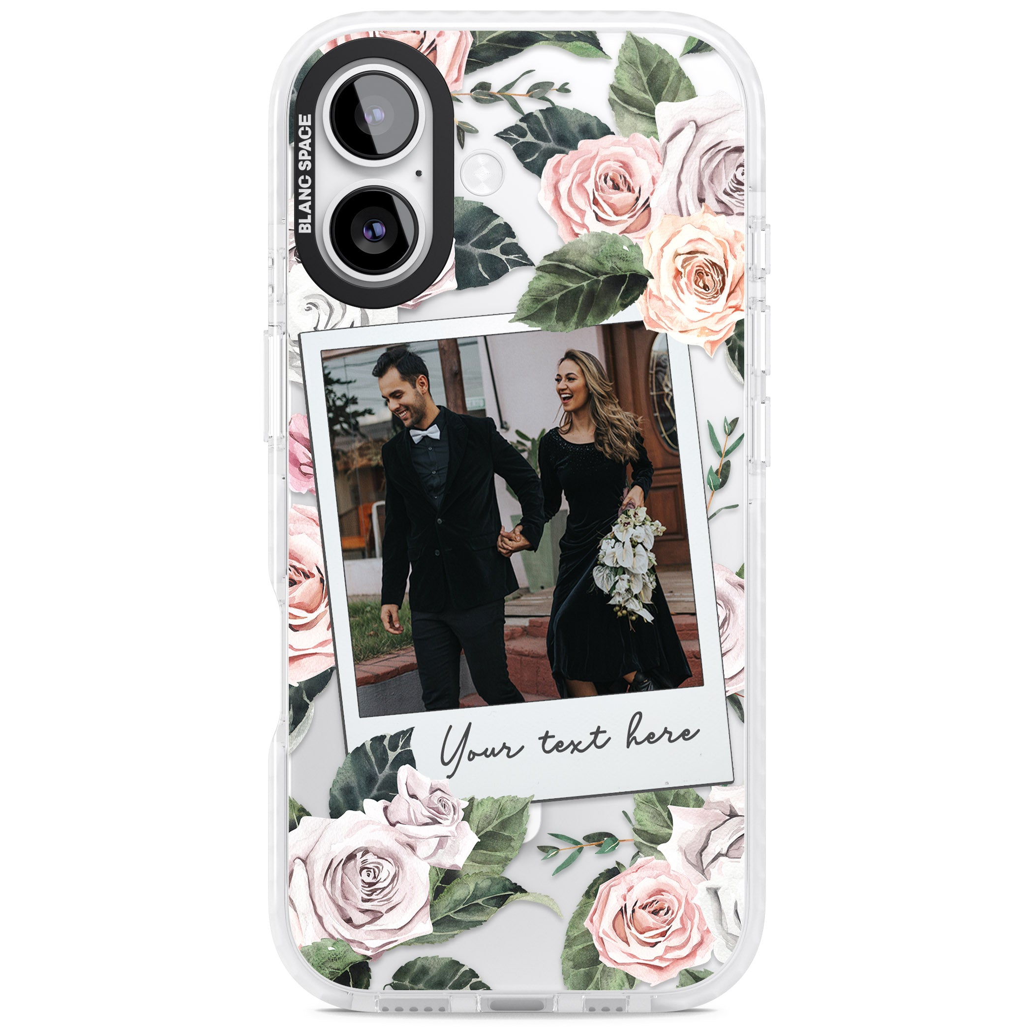 Personalised Floral Instant Camera Photo iPhone 17 Impact Pro Clear Phone Case
