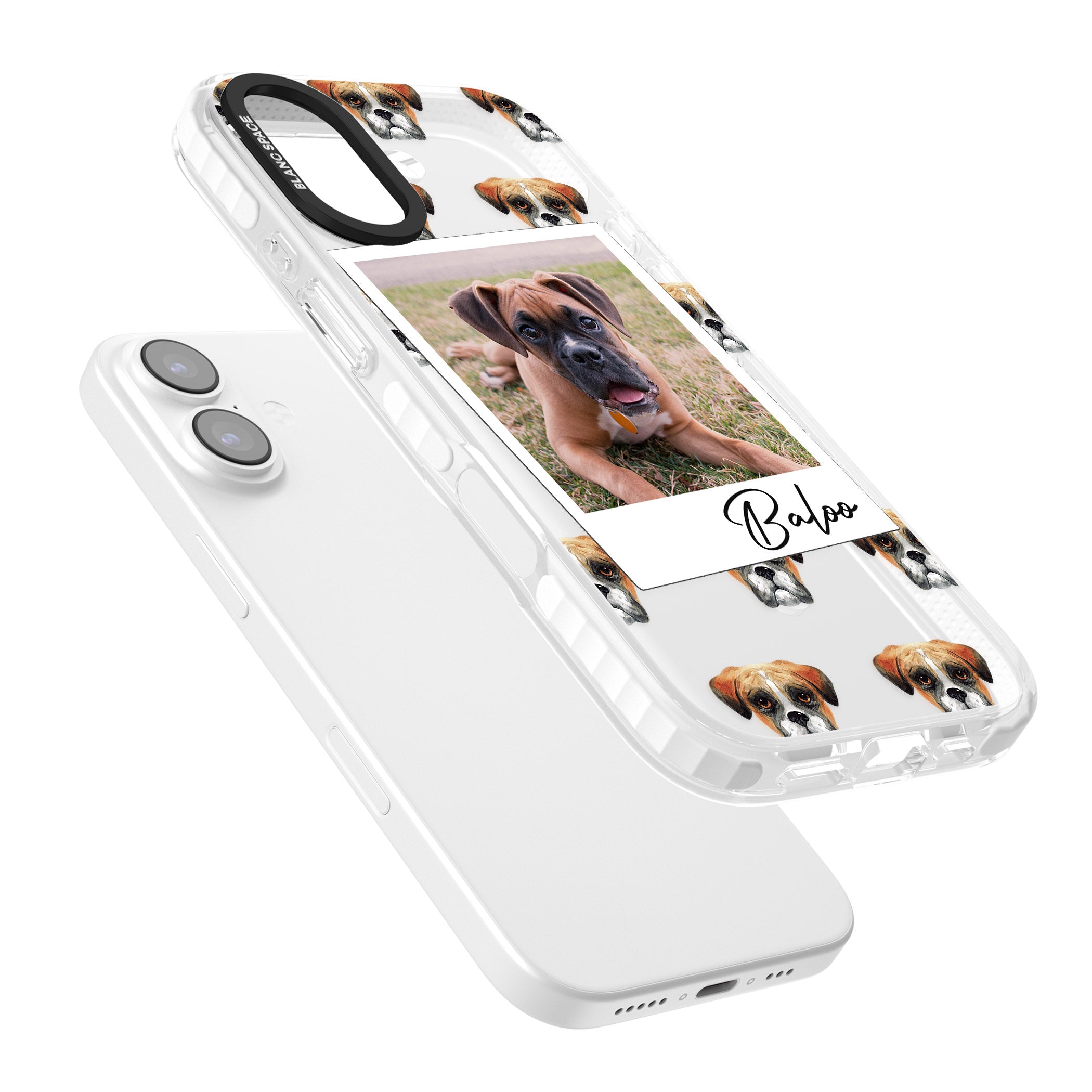 Personalised Boxer Instant Camera Photo iPhone 17 Impact Pro Clear Phone Case Colours