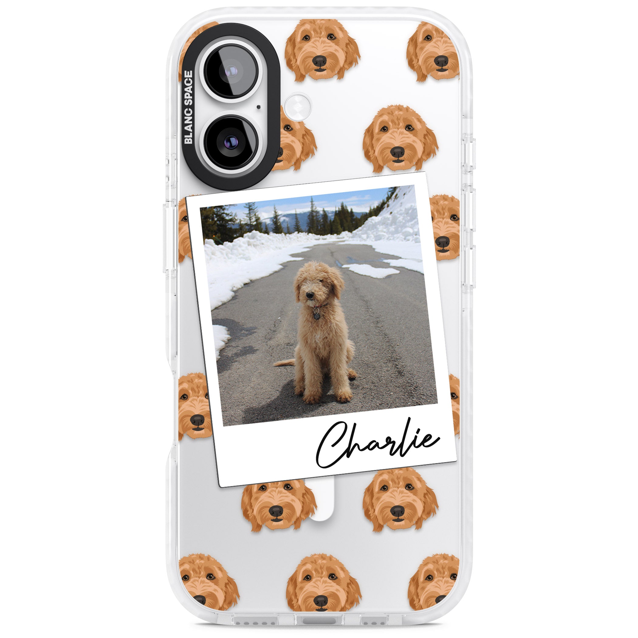 Personalised Golden Doodle Dog Photo iPhone 17 Impact Pro Clear Phone Case
