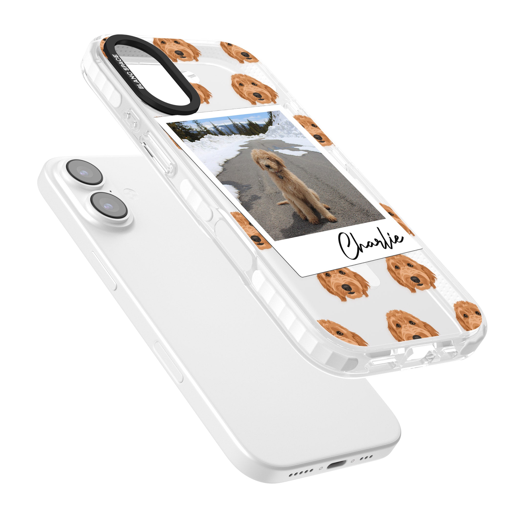 Personalised Golden Doodle Dog Photo iPhone 17 Impact Pro Clear Phone Case Colours