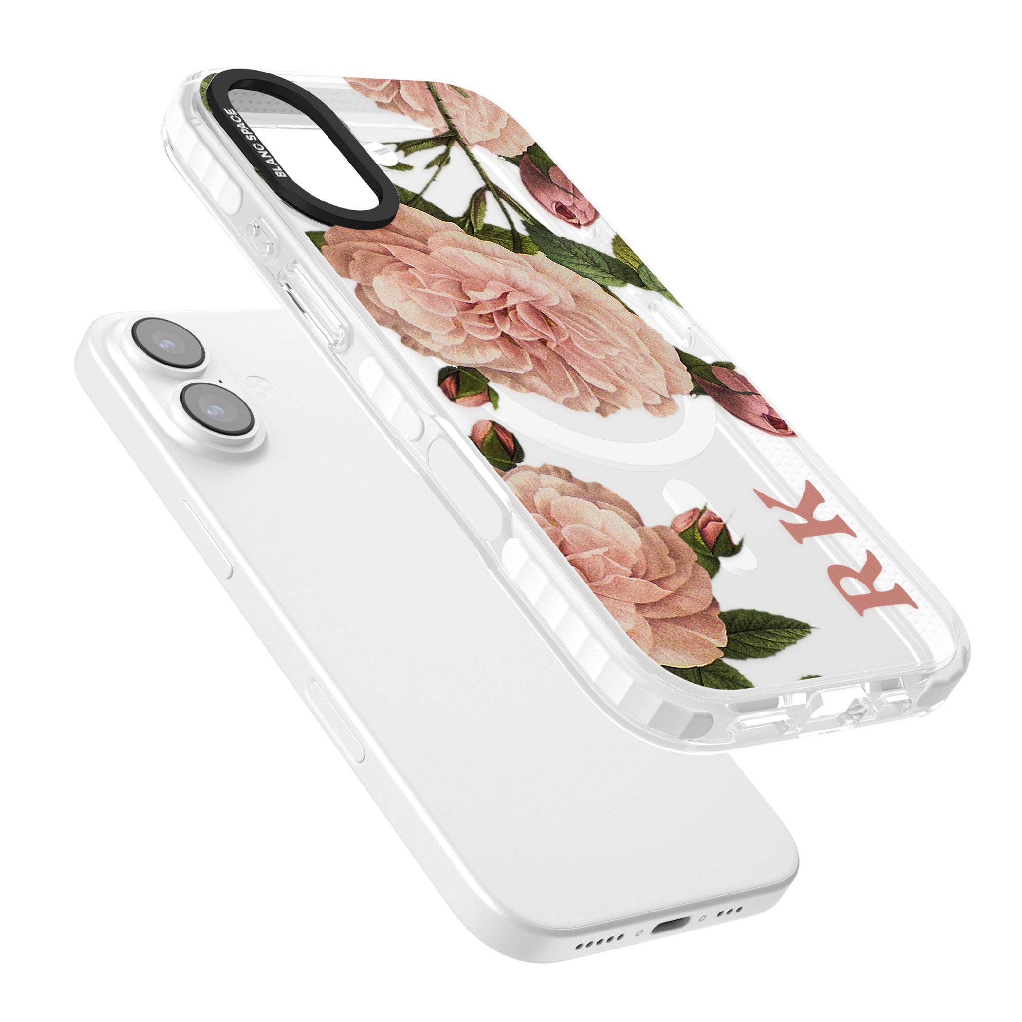 Personalised Vintage Floral iPhone 17 Impact Pro Clear Phone Case Colours
