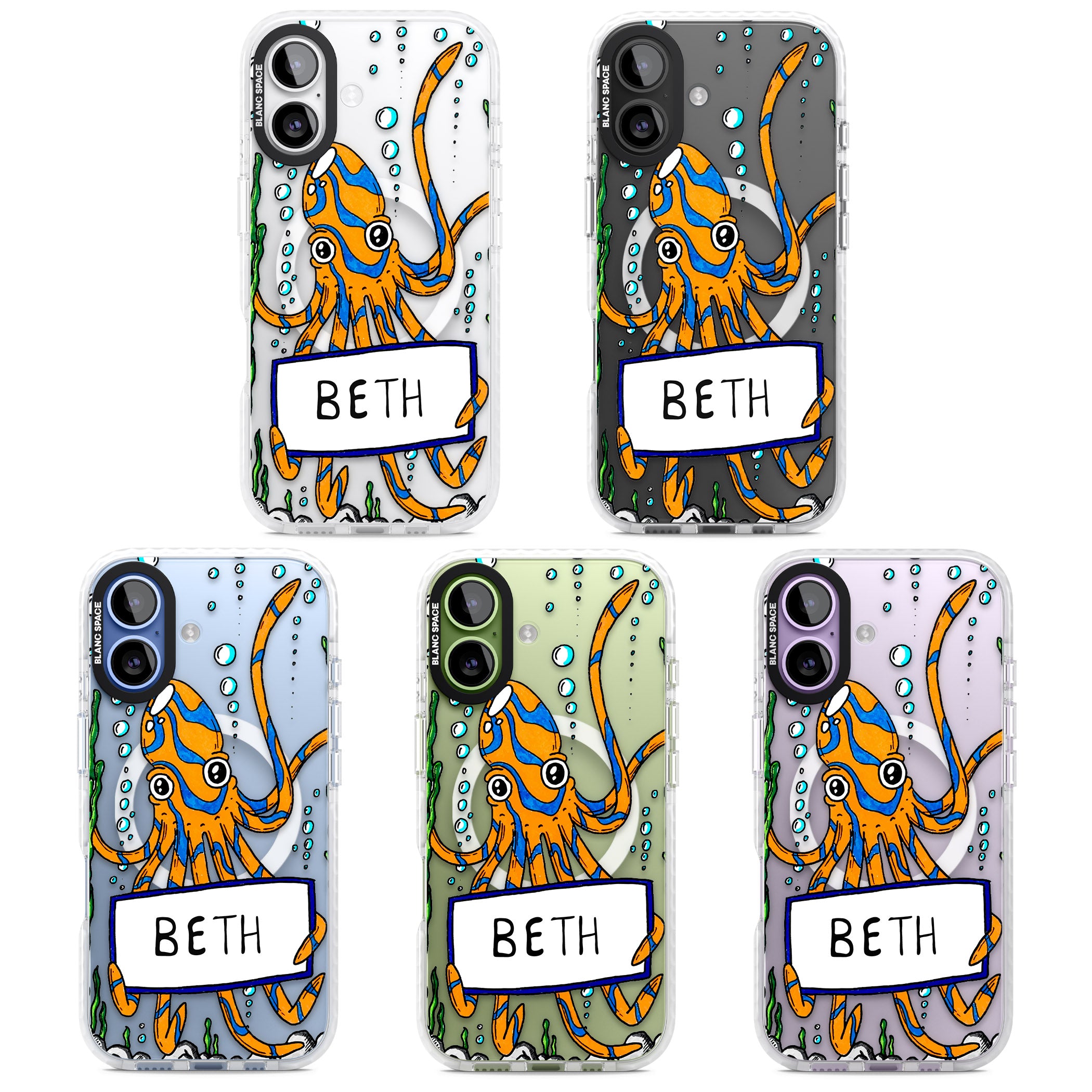 Personalised Octo iPhone 17 Impact Pro Clear Phone Case APT Impact Protection