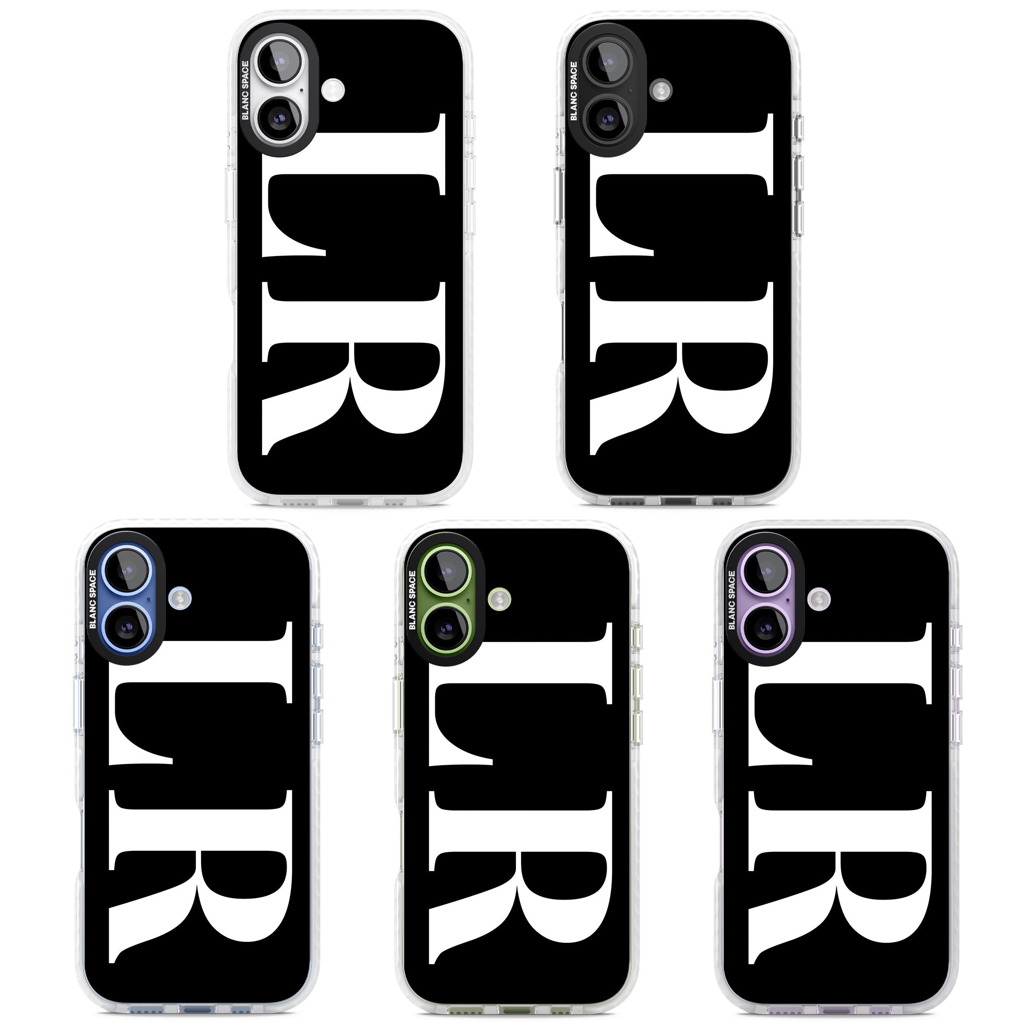 Personalised White & Black Letters iPhone 17 Impact Pro Clear Phone Case APT Impact Protection