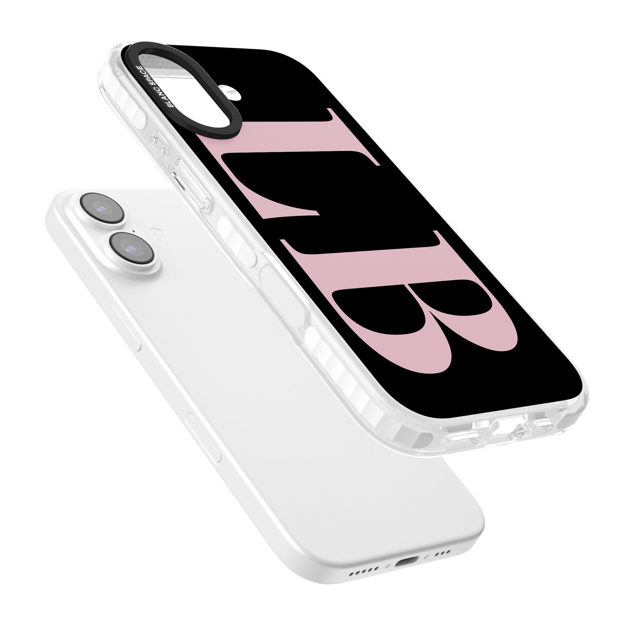 Personalised Pink & Black Green Letters iPhone 17 Impact Pro Clear Phone Case Colours
